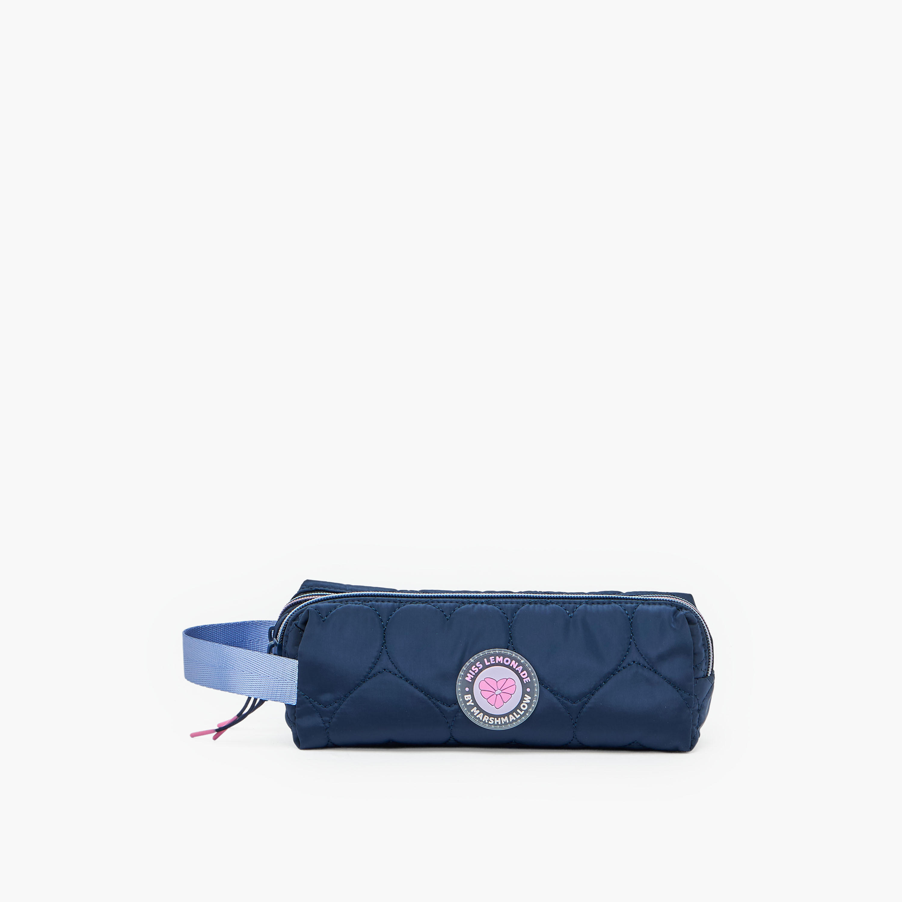 مقلمة مبطنة سادة بقسمين من مارشميلو-school-stationery-pencilcases-image-1