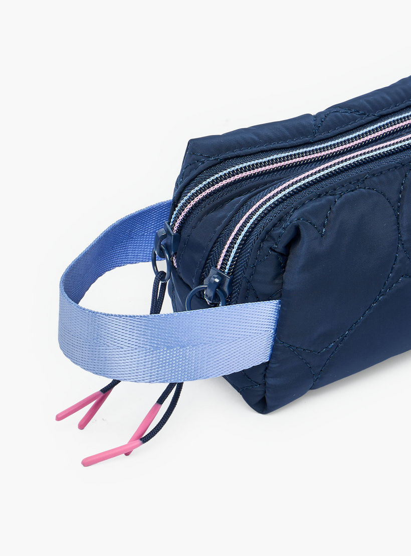 مقلمة مبطنة سادة بقسمين من مارشميلو-school-stationery-pencilcases-image-5