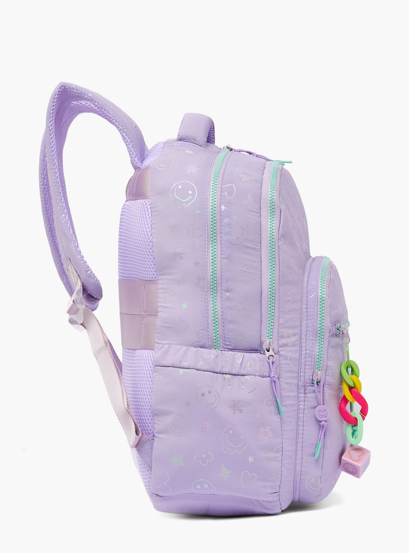 MARSHMALLOW Smiley Print Backpack for Girls 8-12 Years with Adjustable Straps - 17 inches-school-bagsandbackpacks-backpacks-image-6