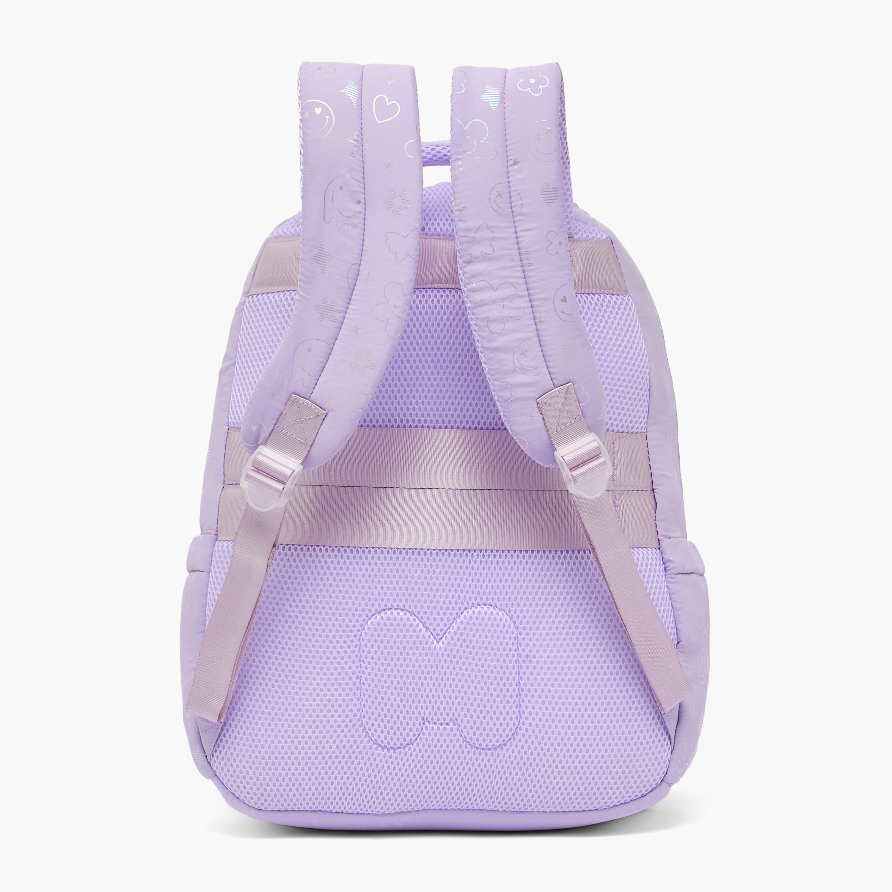 MARSHMALLOW Smiley Print Backpack for Girls 8-12 Years with Adjustable Straps - 17 inches-school-bagsandbackpacks-backpacks-image-7