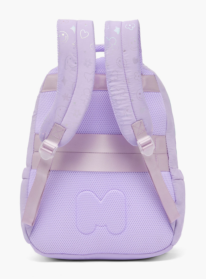 MARSHMALLOW Smiley Print Backpack for Girls 8-12 Years with Adjustable Straps - 17 inches-school-bagsandbackpacks-backpacks-image-7