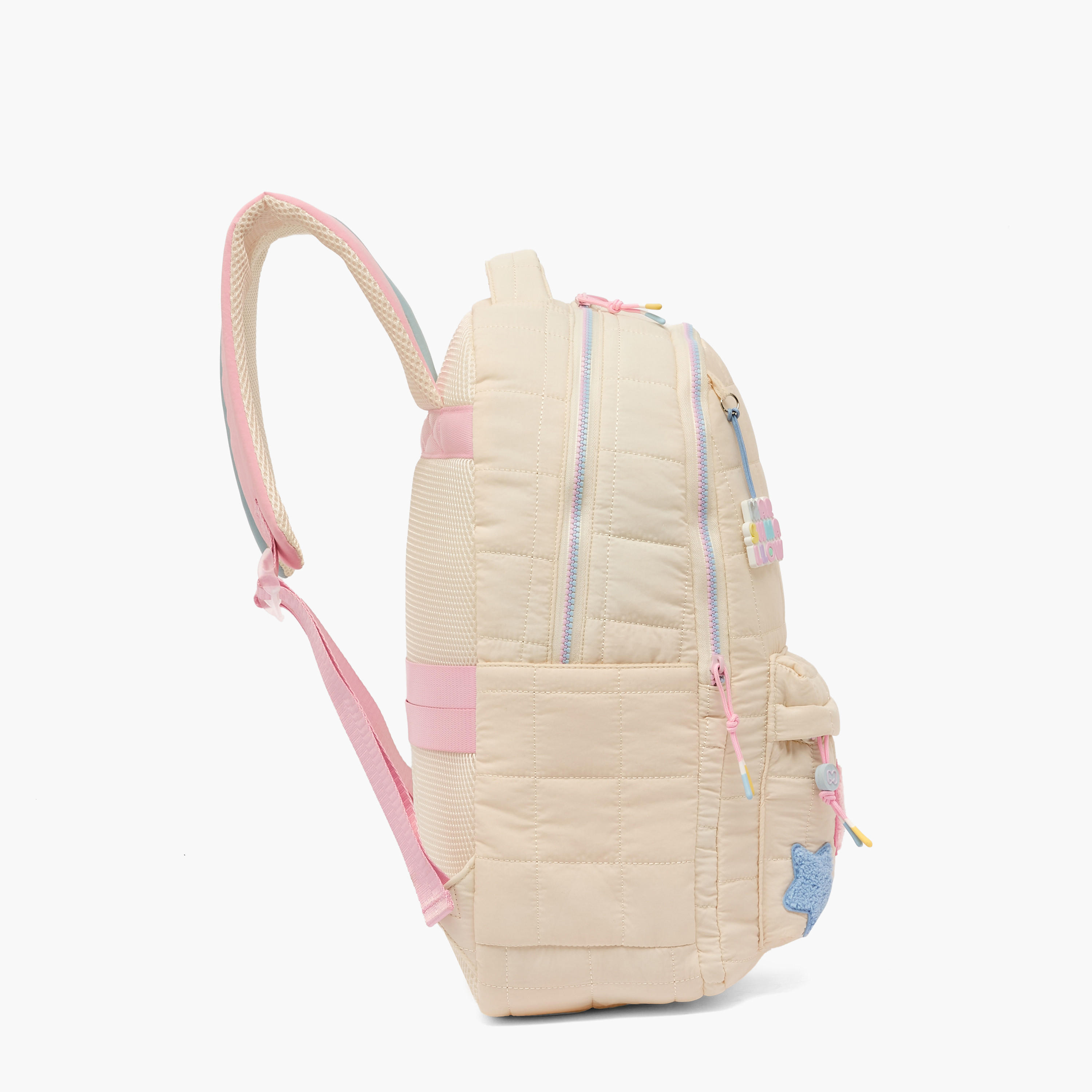 MARSHMALLOW Star Applique Backpack for Girls 8-12 Years with Adjustable Straps - 17 inches-school-bagsandbackpacks-backpacks-image-6