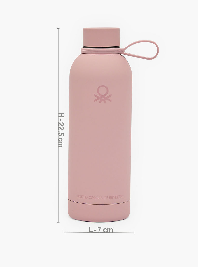 United Colors of Benetton Solid Stainless Steel Water Bottle with Wide Mouth and Carry Loop - 500 ml-school-waterbottles-image-4