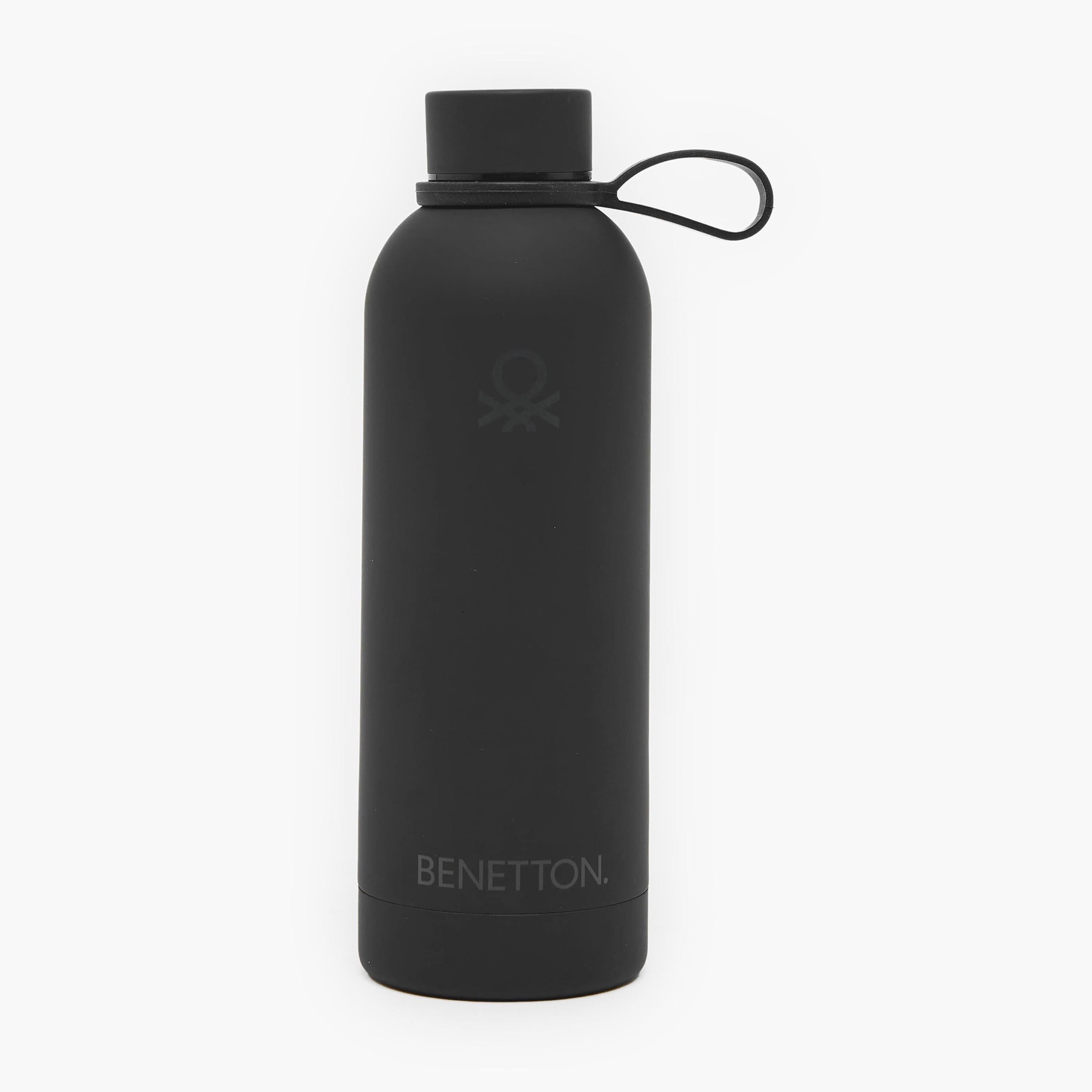 United Colors of Benetton Solid Stainless Steel Water Bottle with Carry Loop - 500 ml-school-waterbottles-image-1