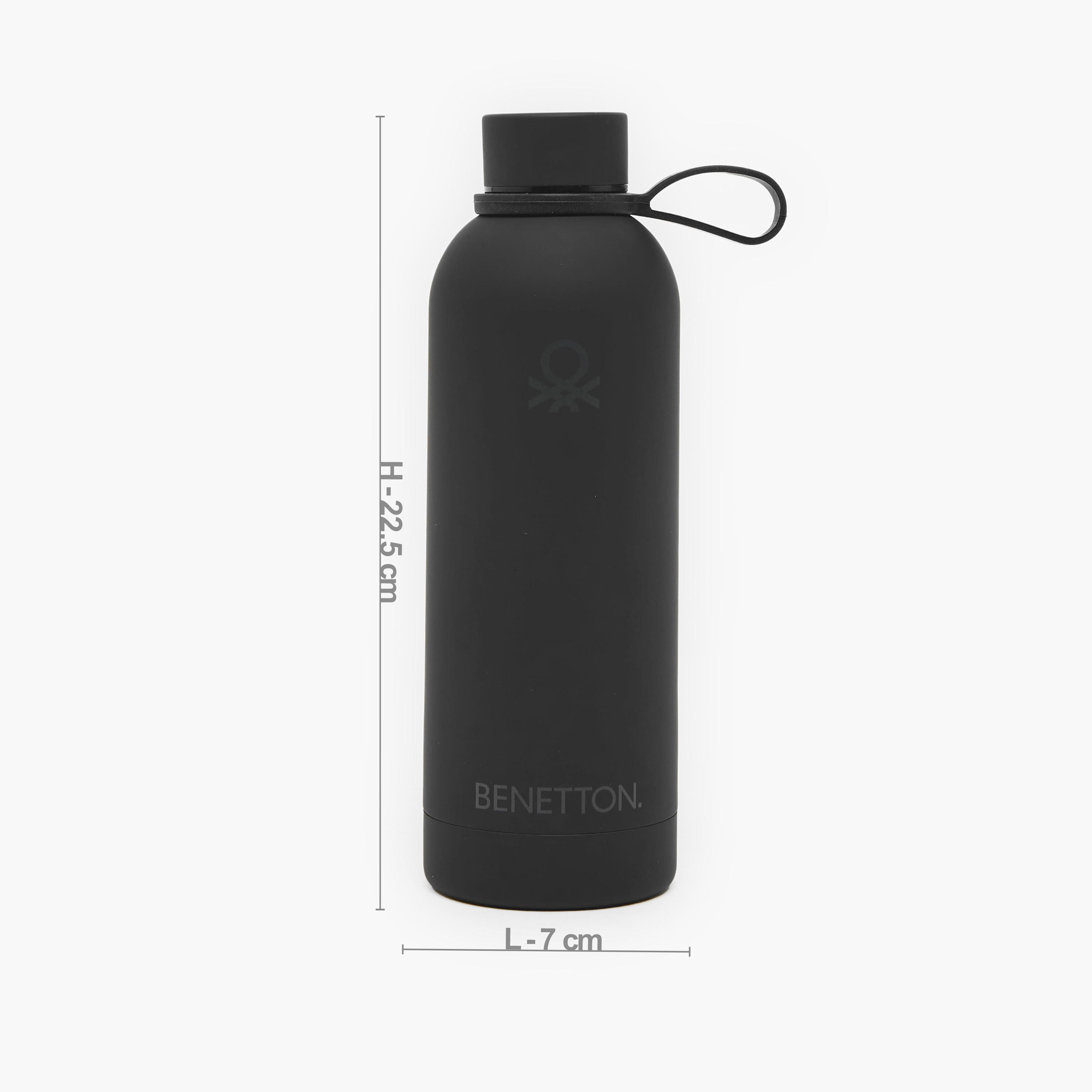 United Colors of Benetton Solid Stainless Steel Water Bottle with Carry Loop - 500 ml-school-waterbottles-image-3