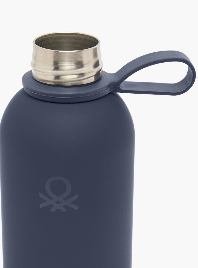 United Colors of Benetton Solid Stainless Steel Water Bottle with Wide Mouth and Carry Loop - 500 ml-school-waterbottles-image-4