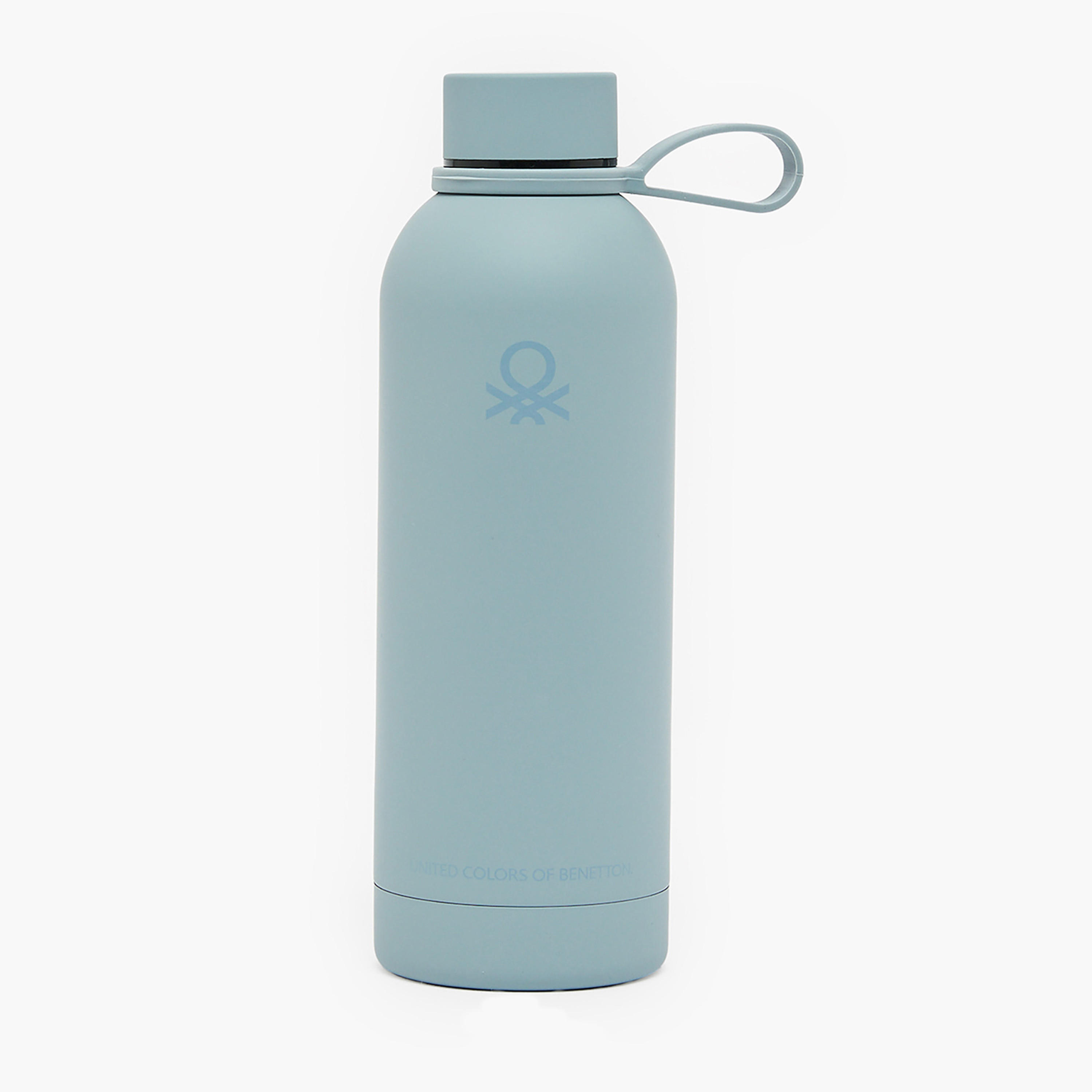 United Colors of Benetton Solid Stainless Steel Water Bottle with Loop Handle - 500 ml-school-waterbottles-image-1