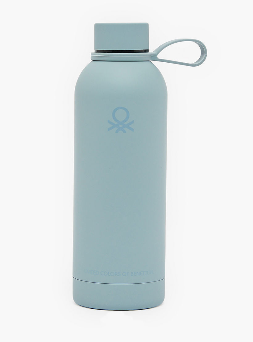United Colors of Benetton Solid Stainless Steel Water Bottle with Loop Handle - 500 ml-school-waterbottles-image-1
