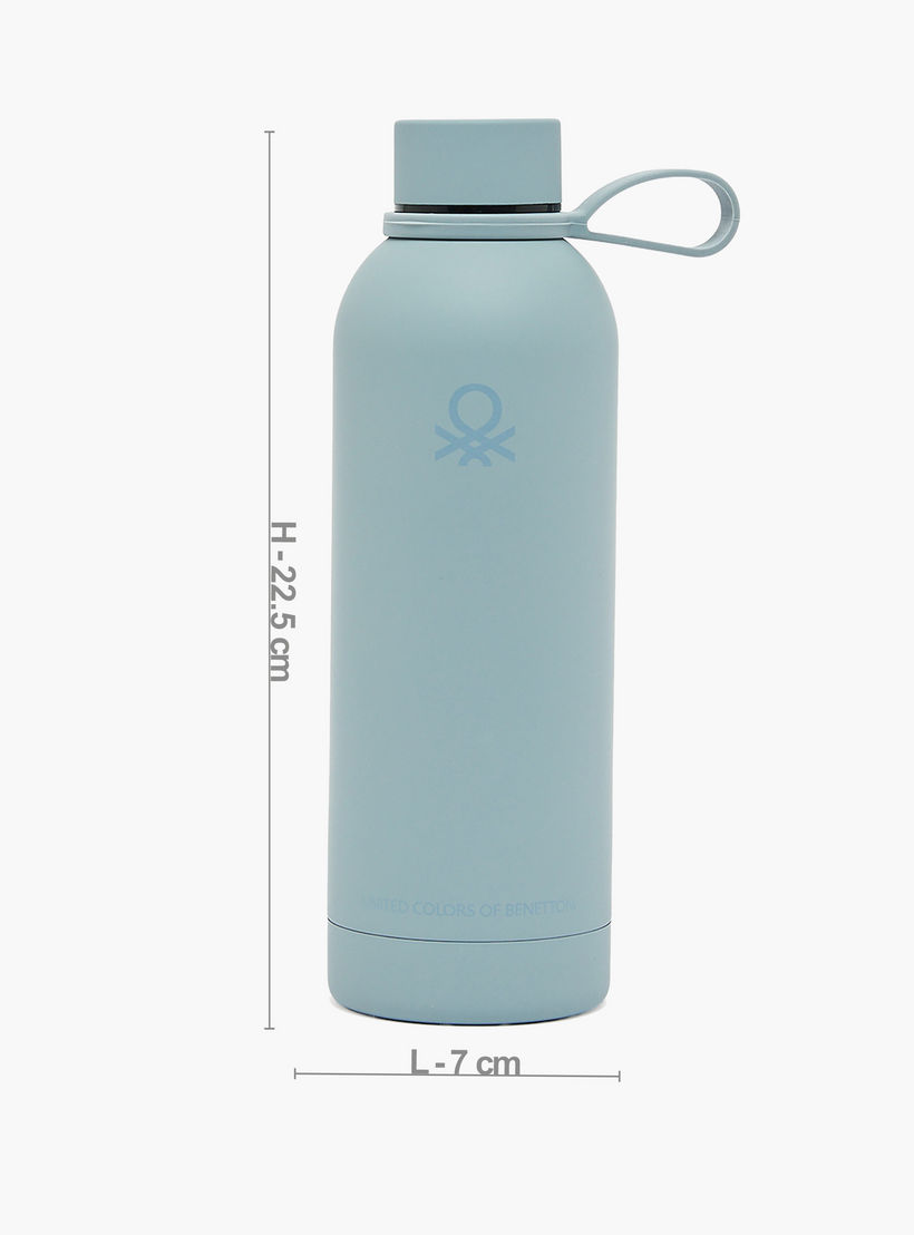 United Colors of Benetton Solid Stainless Steel Water Bottle with Loop Handle - 500 ml-school-waterbottles-image-3