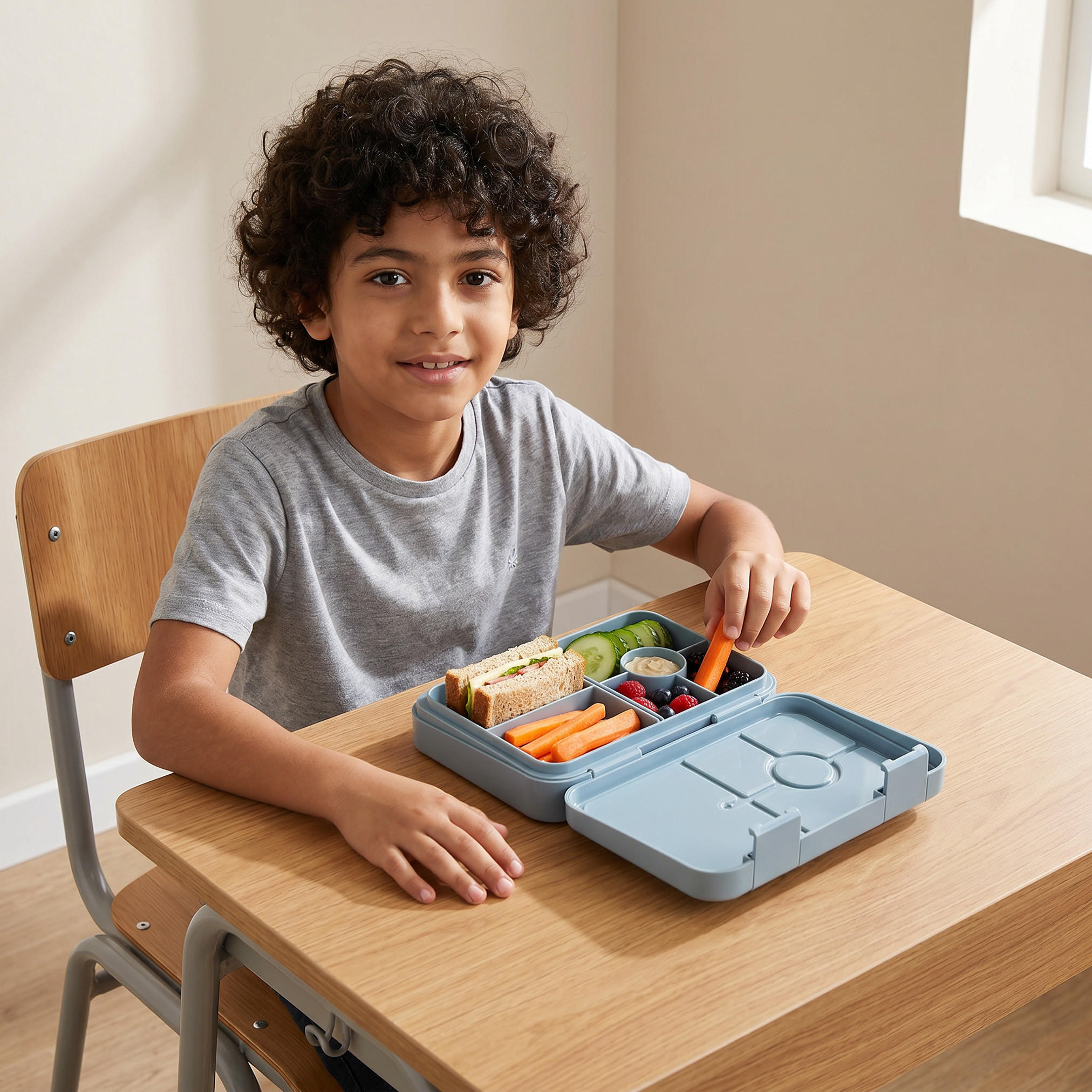United Colors of Benetton Solid Lunch Box for Boys with Clip Lock Lid - 810 ml-school-lunchessentials-lunchboxes-image-3