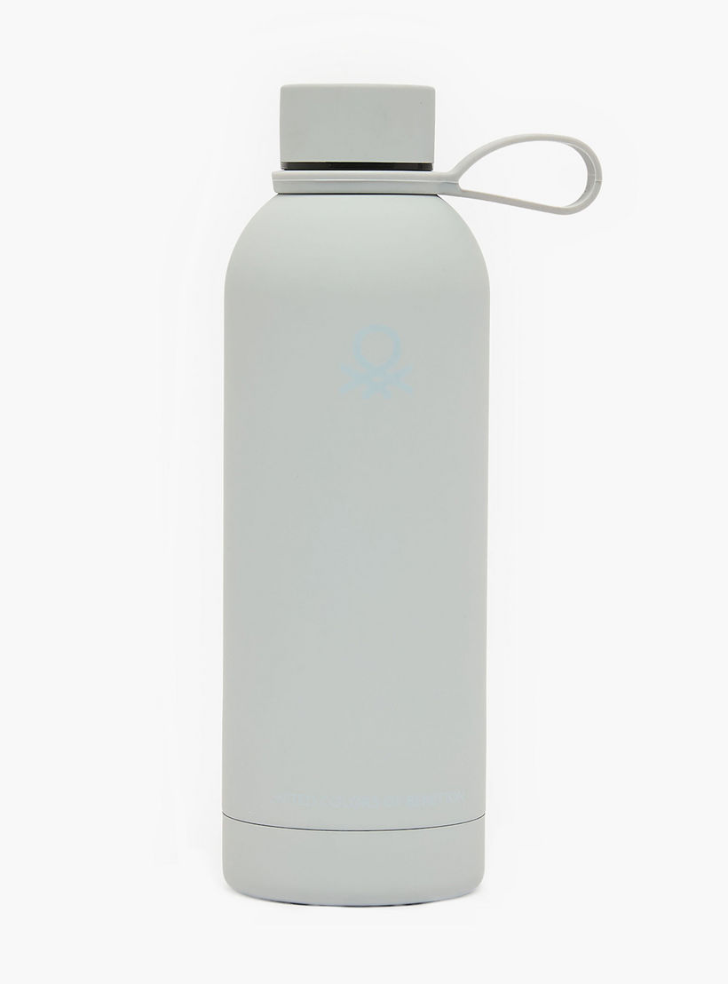 United Colors of Benetton Solid Stainless Steel Water Bottle with Loop Handle - 500 ml-school-waterbottles-image-1