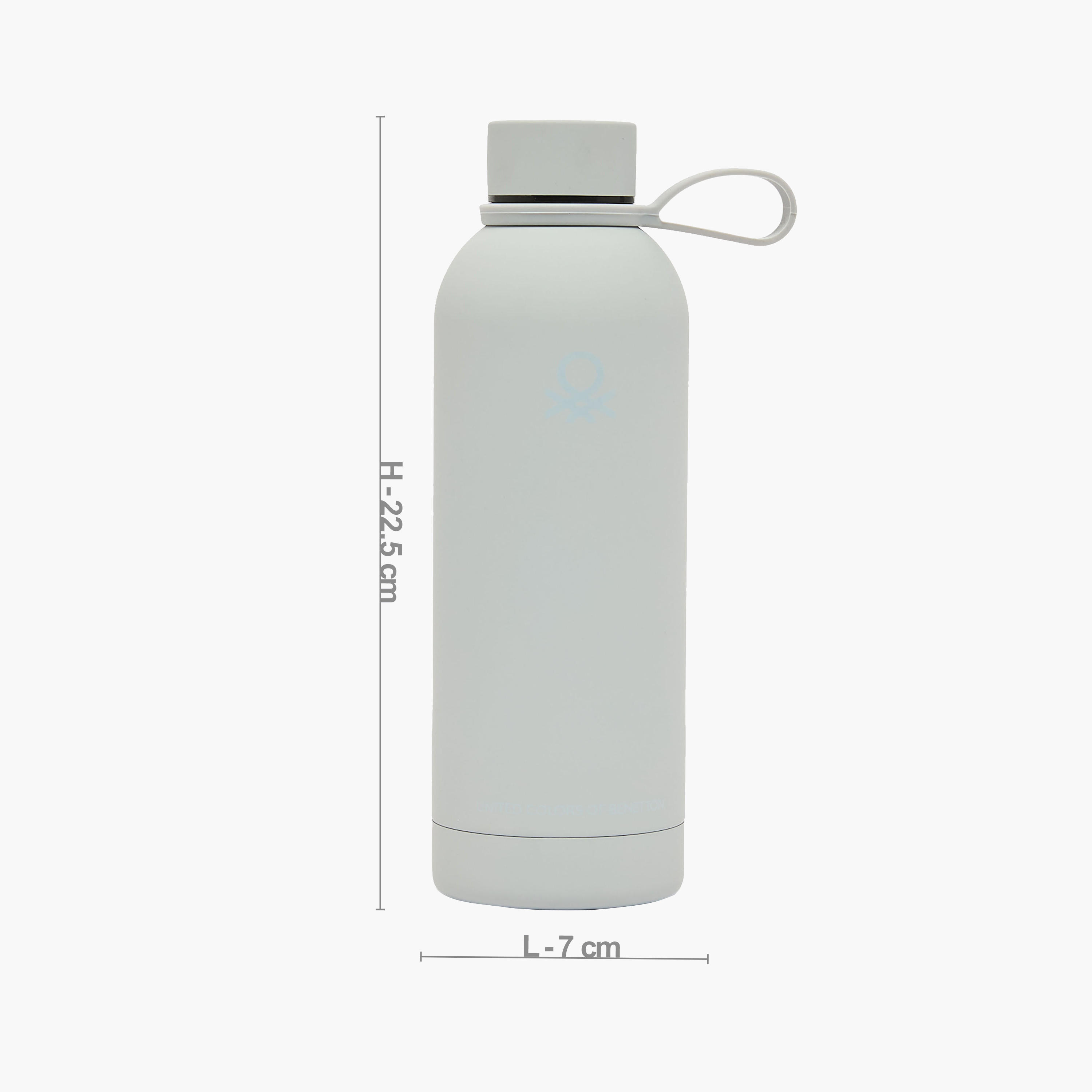 United Colors of Benetton Solid Stainless Steel Water Bottle with Loop Handle - 500 ml-school-waterbottles-image-3