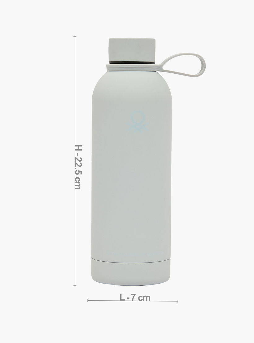 United Colors of Benetton Solid Stainless Steel Water Bottle with Loop Handle - 500 ml-school-waterbottles-image-3