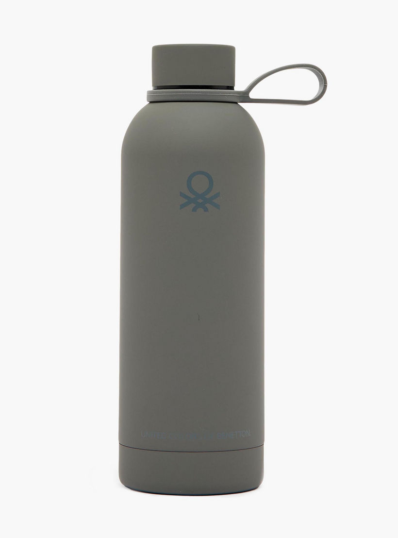 United Colors of Benetton Solid Stainless Steel Water Bottle with Loop Handle - 500 ml-school-waterbottles-image-1