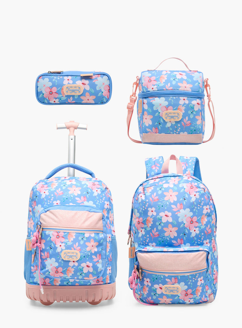 Sensazioni Floral Print Trolley Bag for Girls 8-13 Years with Shoulder Straps - 19 inches-school-bagsandbackpacks-trolleybags-image-11
