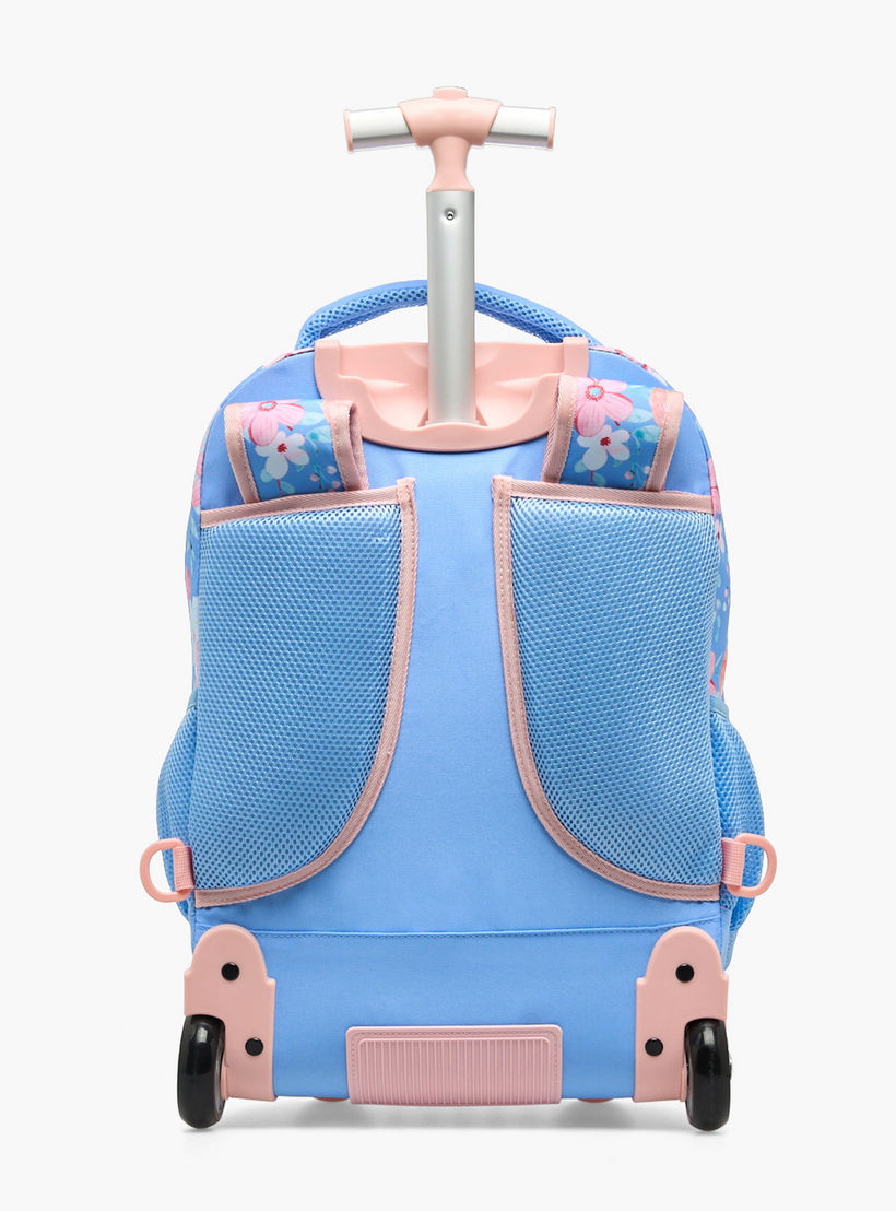 Sensazioni Floral Print Trolley Bag for Girls 8-13 Years with Shoulder Straps - 19 inches-school-bagsandbackpacks-trolleybags-image-8