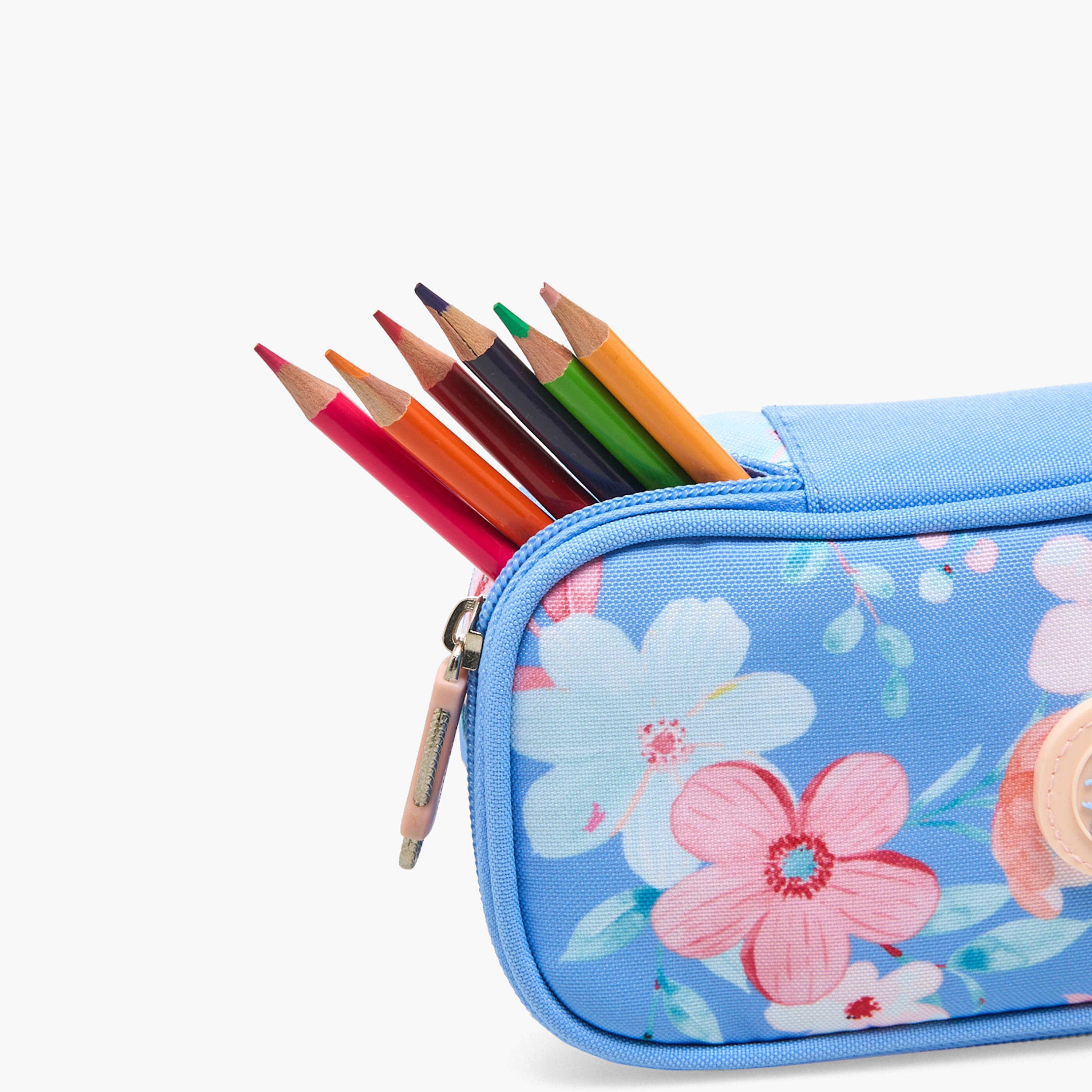 Sensazioni Floral Print Pencil Pouch with Zip Closure-school-stationery-pencilcases-image-5