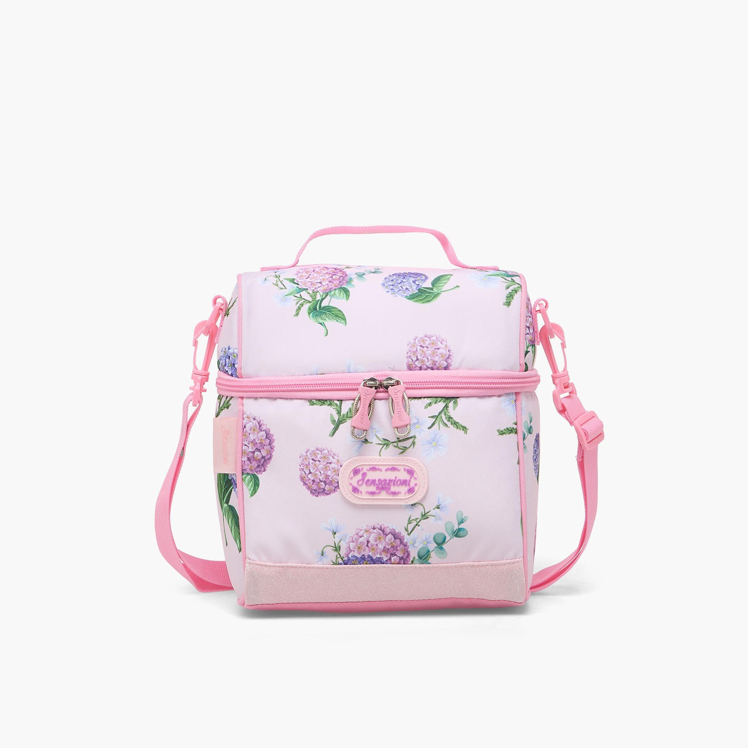 شنطة غداء بطبعة زهور للبنات من 8-13 سنة مع حزام قابل للفصل - سينسازيوني-school-lunchessentials-lunchbags-image-1