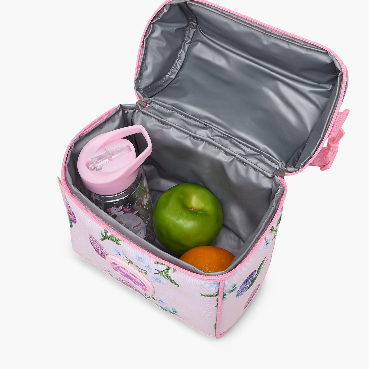 شنطة غداء بطبعة زهور للبنات من 8-13 سنة مع حزام قابل للفصل - سينسازيوني-school-lunchessentials-lunchbags-image-4