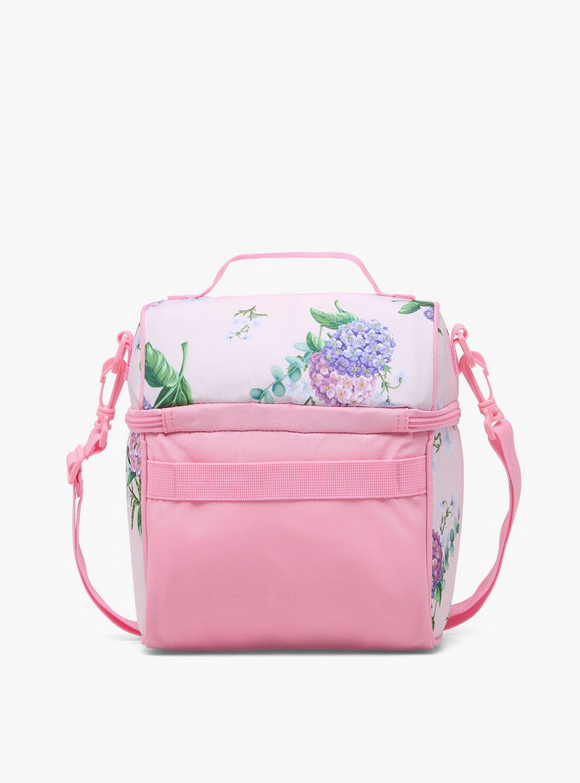 شنطة غداء بطبعة زهور للبنات من 8-13 سنة مع حزام قابل للفصل - سينسازيوني-school-lunchessentials-lunchbags-image-8