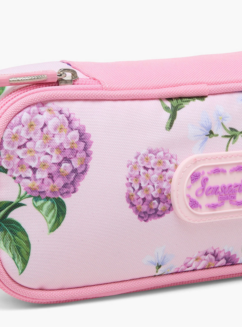 Sensazioni Floral Print Pencil Pouch with Zip Closure-school-stationery-pencilcases-image-5