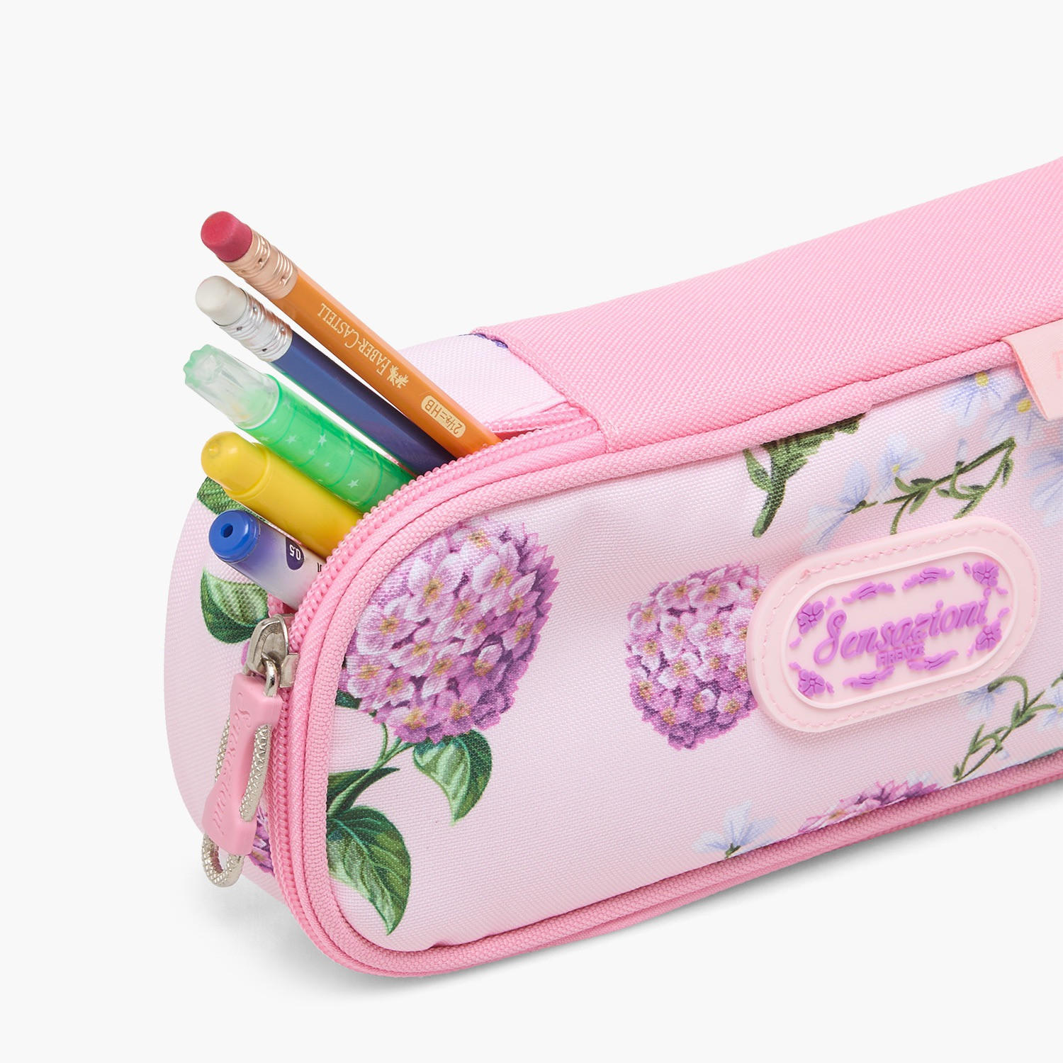 Sensazioni Floral Print Pencil Pouch with Zip Closure-school-stationery-pencilcases-image-6