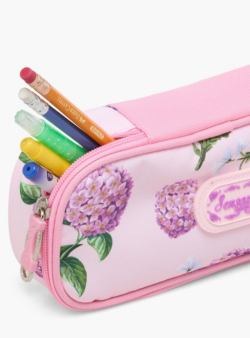 Sensazioni Floral Print Pencil Pouch with Zip Closure-school-stationery-pencilcases-image-6