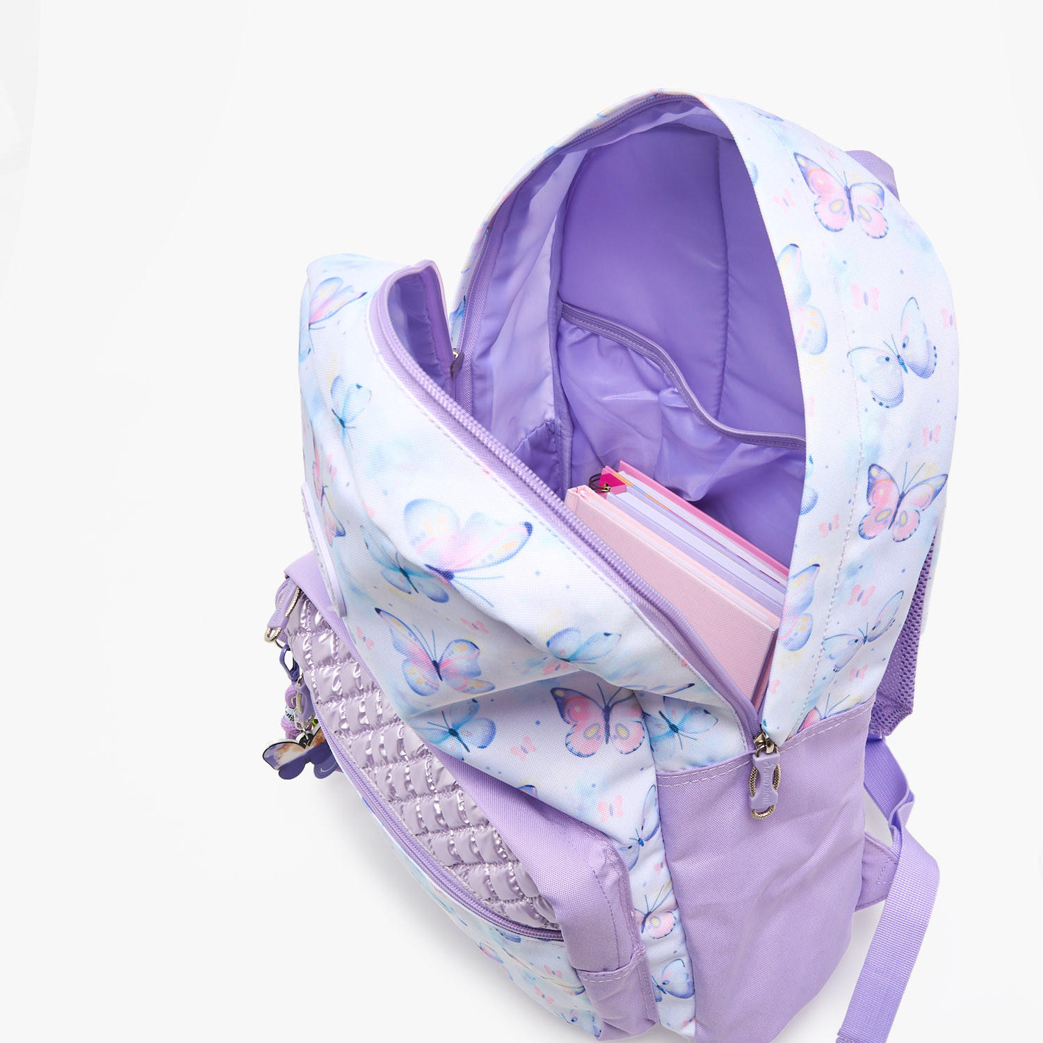 شنطة ظهر بطبعة فراشة للبنات من 8 إلى 13 سنة مع جيب قارورة مياه من سينسازيوني - 18 بوصة-school-bagsandbackpacks-backpacks-image-5