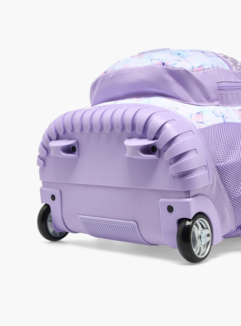 Sensazioni Butterfly Print Trolley Bag for Girls 8-13 Years with Adjustable Straps - 19 inches-school-bagsandbackpacks-trolleybags-image-11
