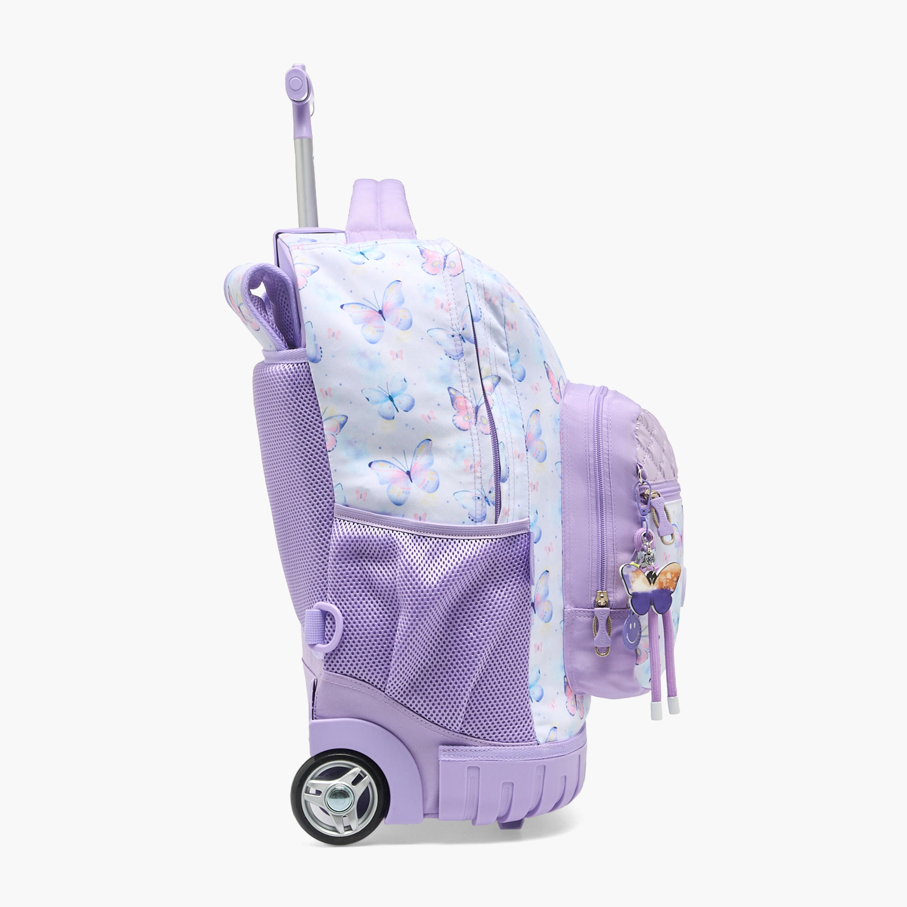 Sensazioni Butterfly Print Trolley Bag for Girls 8-13 Years with Adjustable Straps - 19 inches-school-bagsandbackpacks-trolleybags-image-8