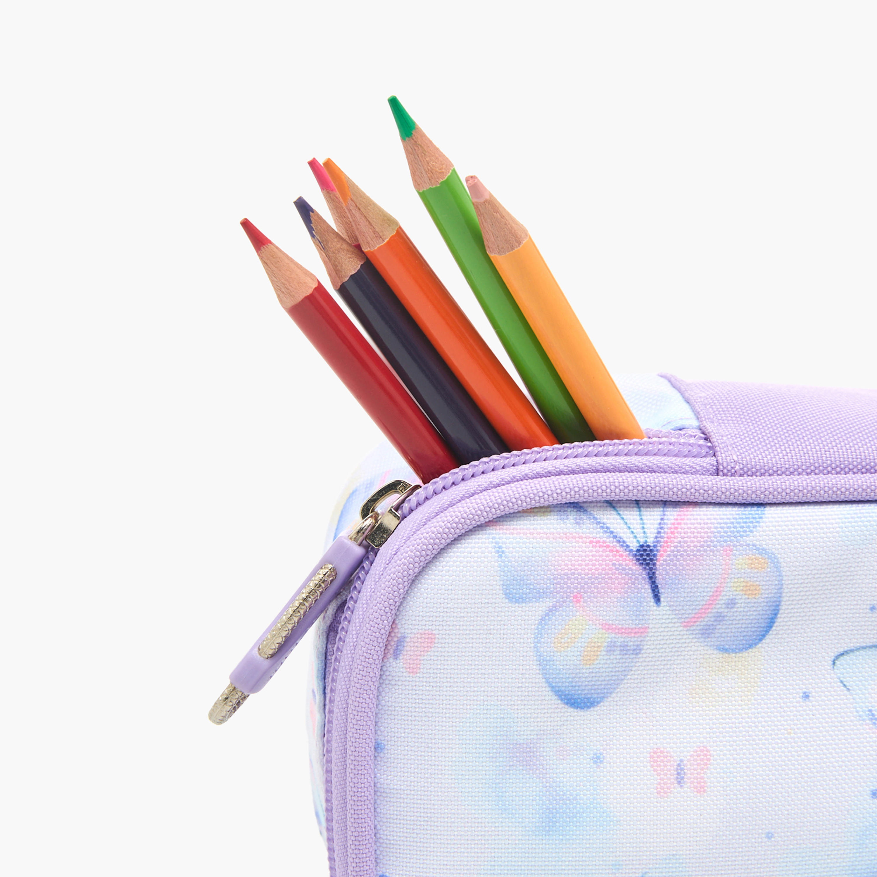 Sensazioni Butterfly Print Pencil Pouch with Zip Closure-school-stationery-pencilcases-image-5