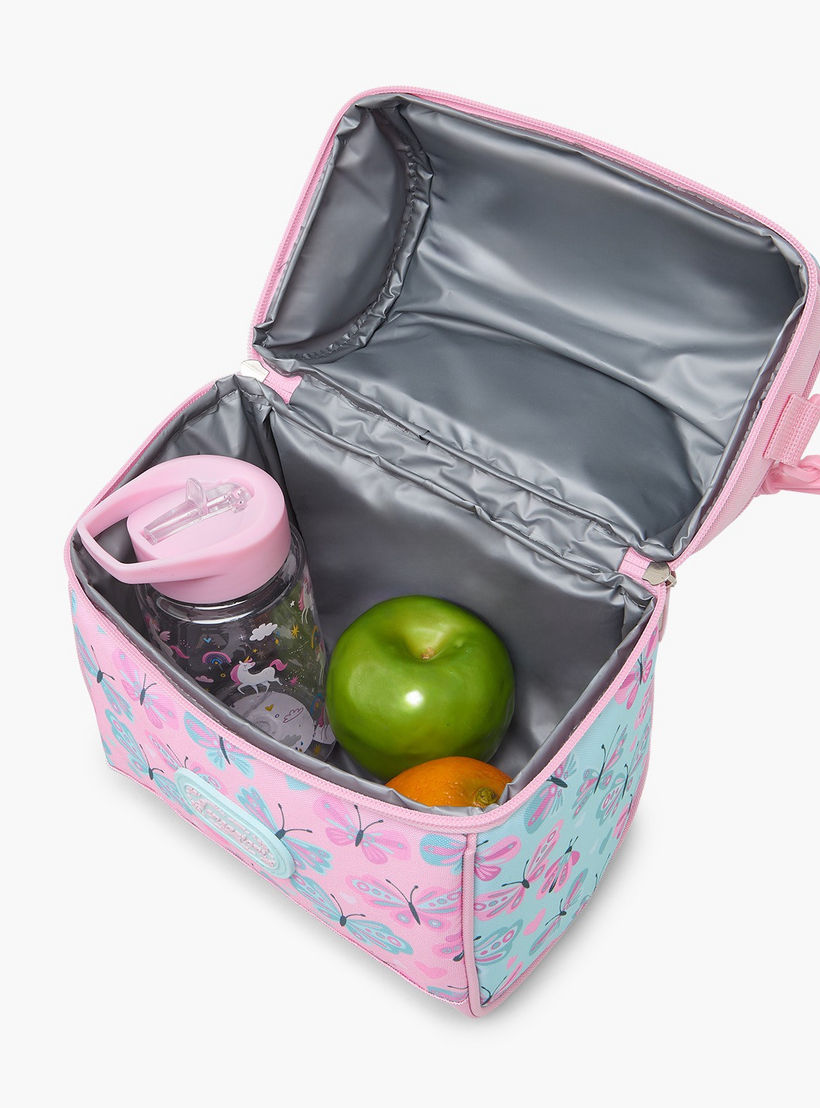Sensazioni Butterfly Print Lunch Bag for Girls 8-13 Years with Insulation-school-lunchessentials-lunchbags-image-4