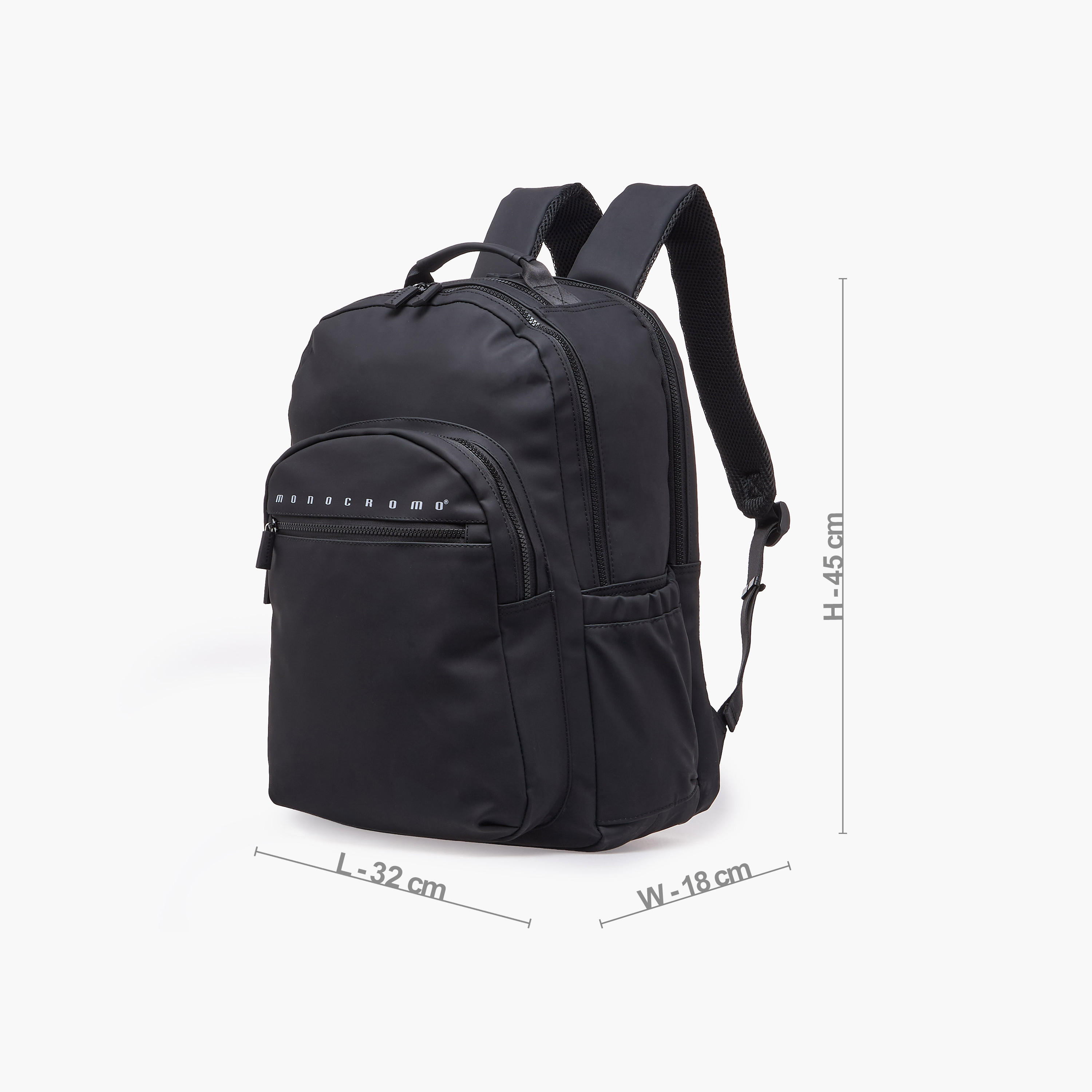 Monocromo Solid Backpack for Boys 8-13 Years with Padded Shoulder Straps - 18 inches-school-bagsandbackpacks-backpacks-image-8