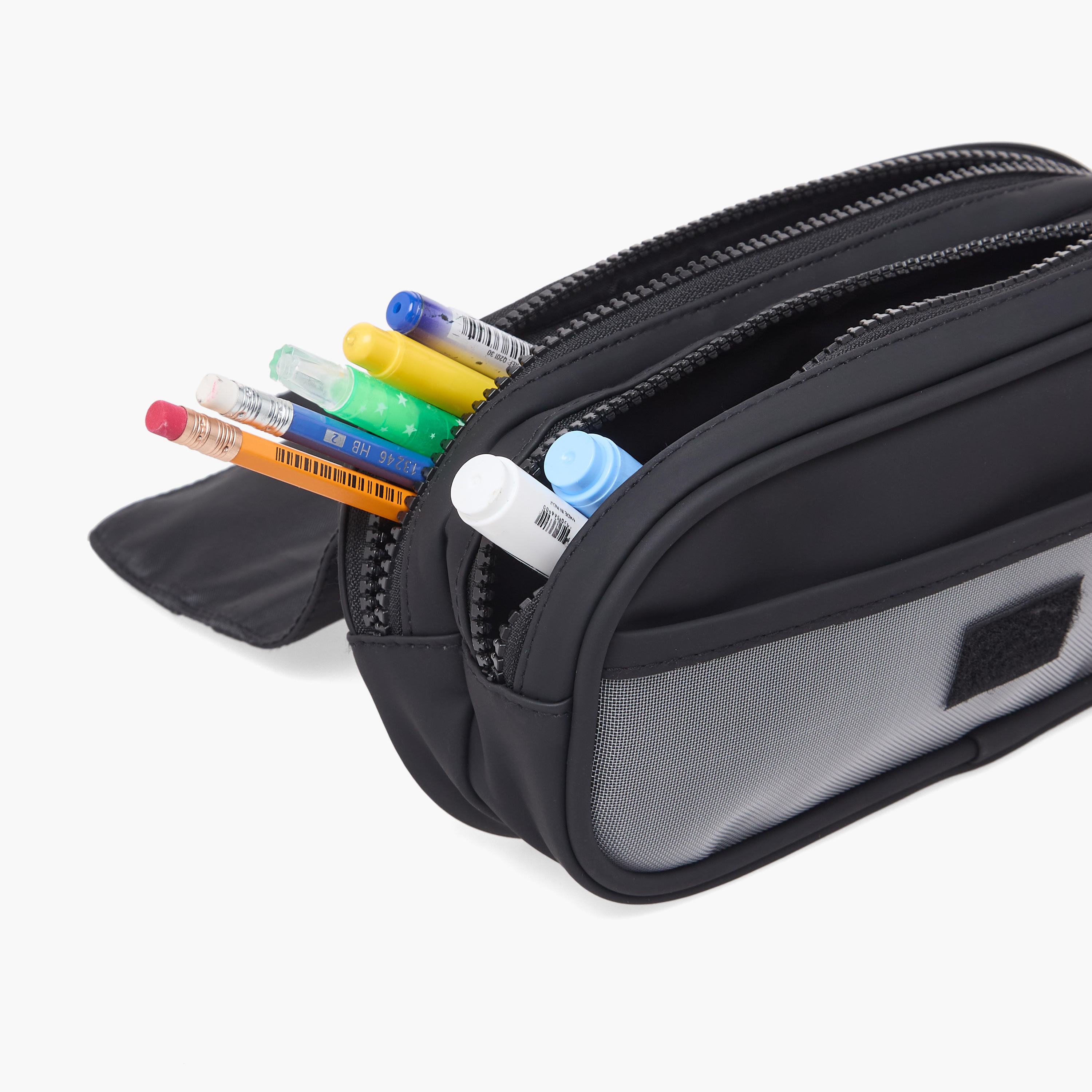 Monocromo Solid Pencil Pouch with 2-Compartment-school-stationery-pencilcases-image-5