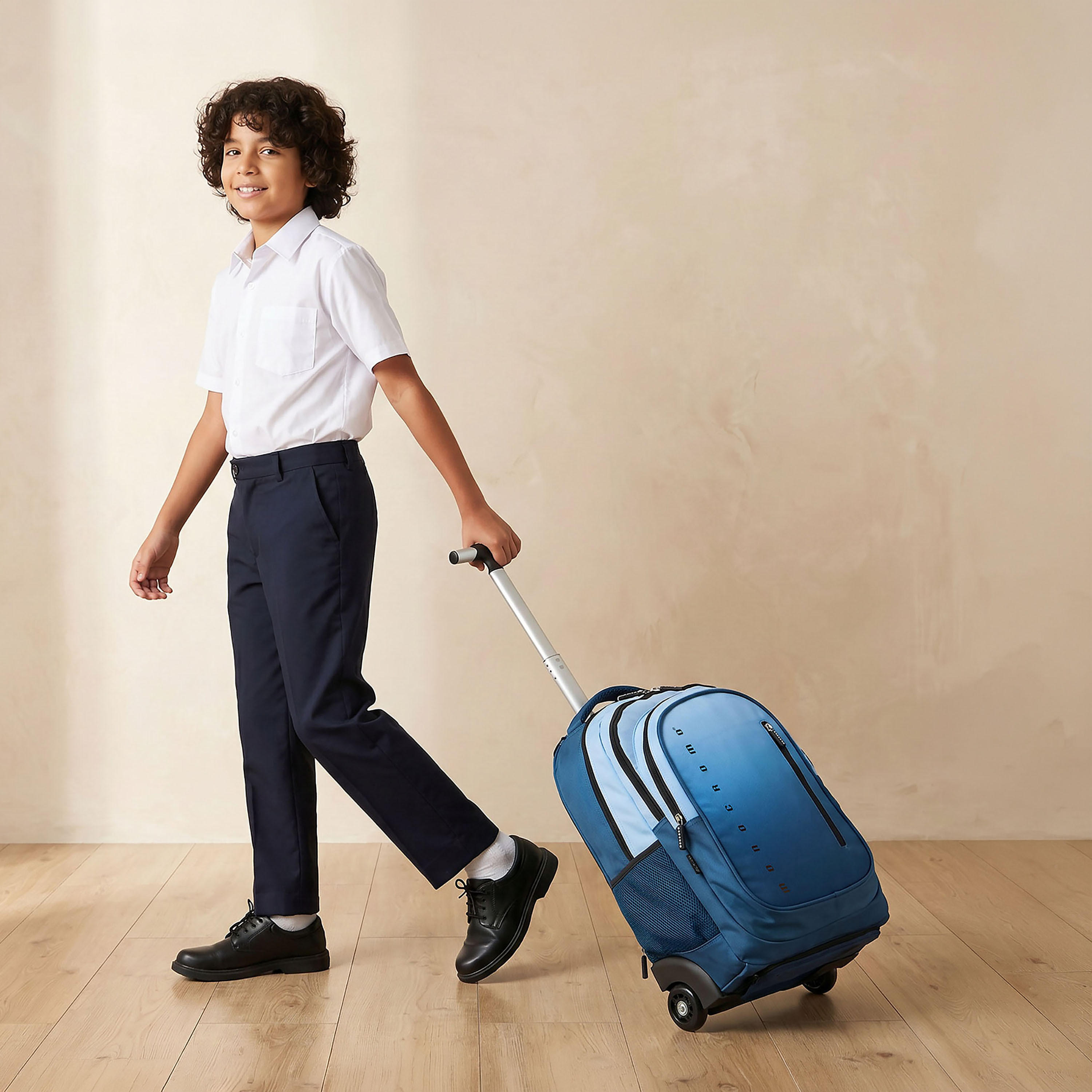 Monocromo Ombre Trolley Bag for Boys 8-13 Years with Retractable Handle - 19 inches-school-bagsandbackpacks-trolleybags-image-3