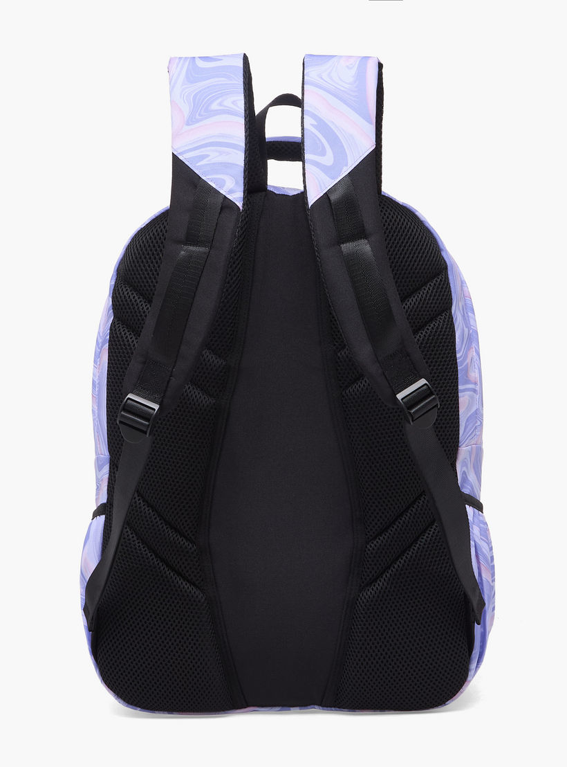 Spirit Marble Print Backpack for Girls 8-13 Years with Adjustable Shoulder Straps - 19 inches-school-bagsandbackpacks-backpacks-image-11