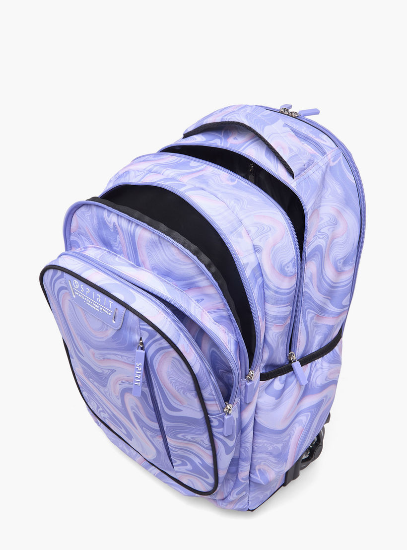 Spirit Marble Print Trolley Bag for Girls 8-13 Years with Shoulder Straps - 20 inches-school-bagsandbackpacks-trolleybags-image-10