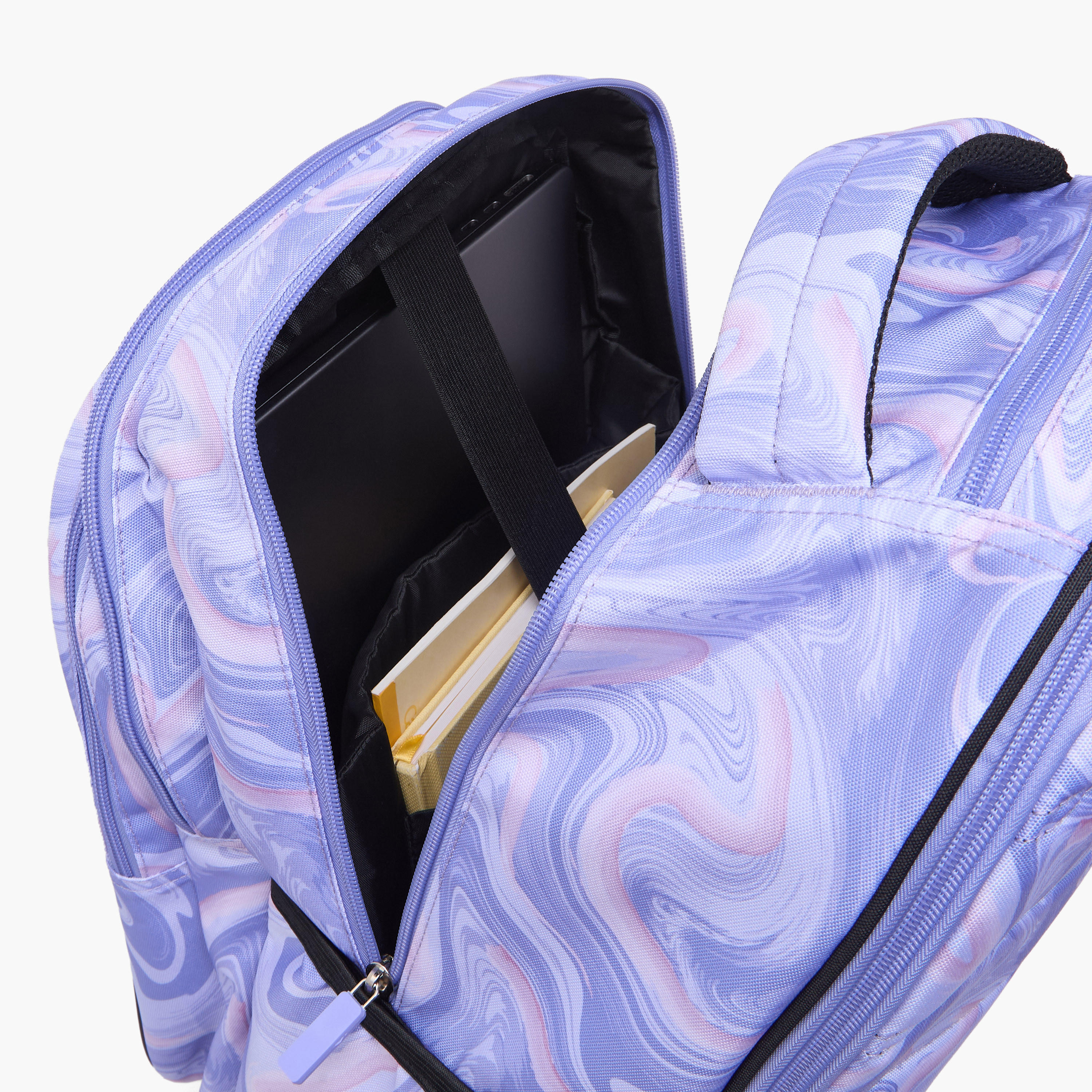 Spirit Marble Print Trolley Bag for Girls 8-13 Years with Shoulder Straps - 20 inches-school-bagsandbackpacks-trolleybags-image-12