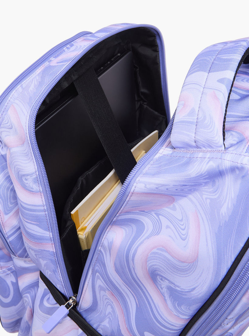 Spirit Marble Print Trolley Bag for Girls 8-13 Years with Shoulder Straps - 20 inches-school-bagsandbackpacks-trolleybags-image-12