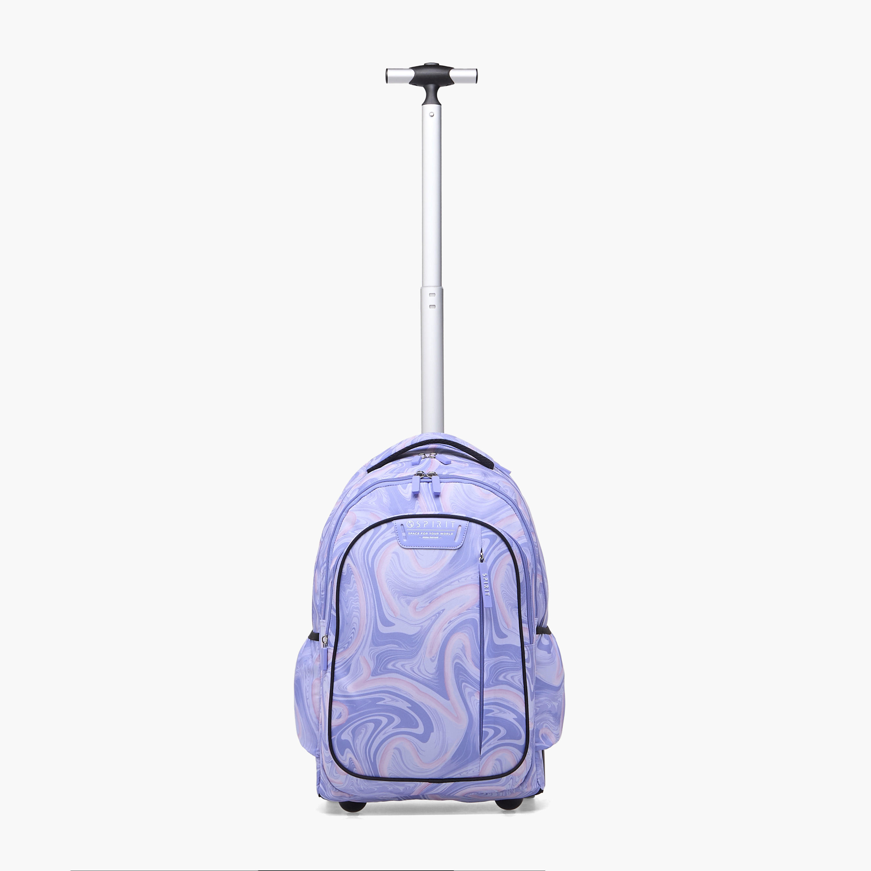 Spirit Marble Print Trolley Bag for Girls 8-13 Years with Shoulder Straps - 20 inches-school-bagsandbackpacks-trolleybags-image-2