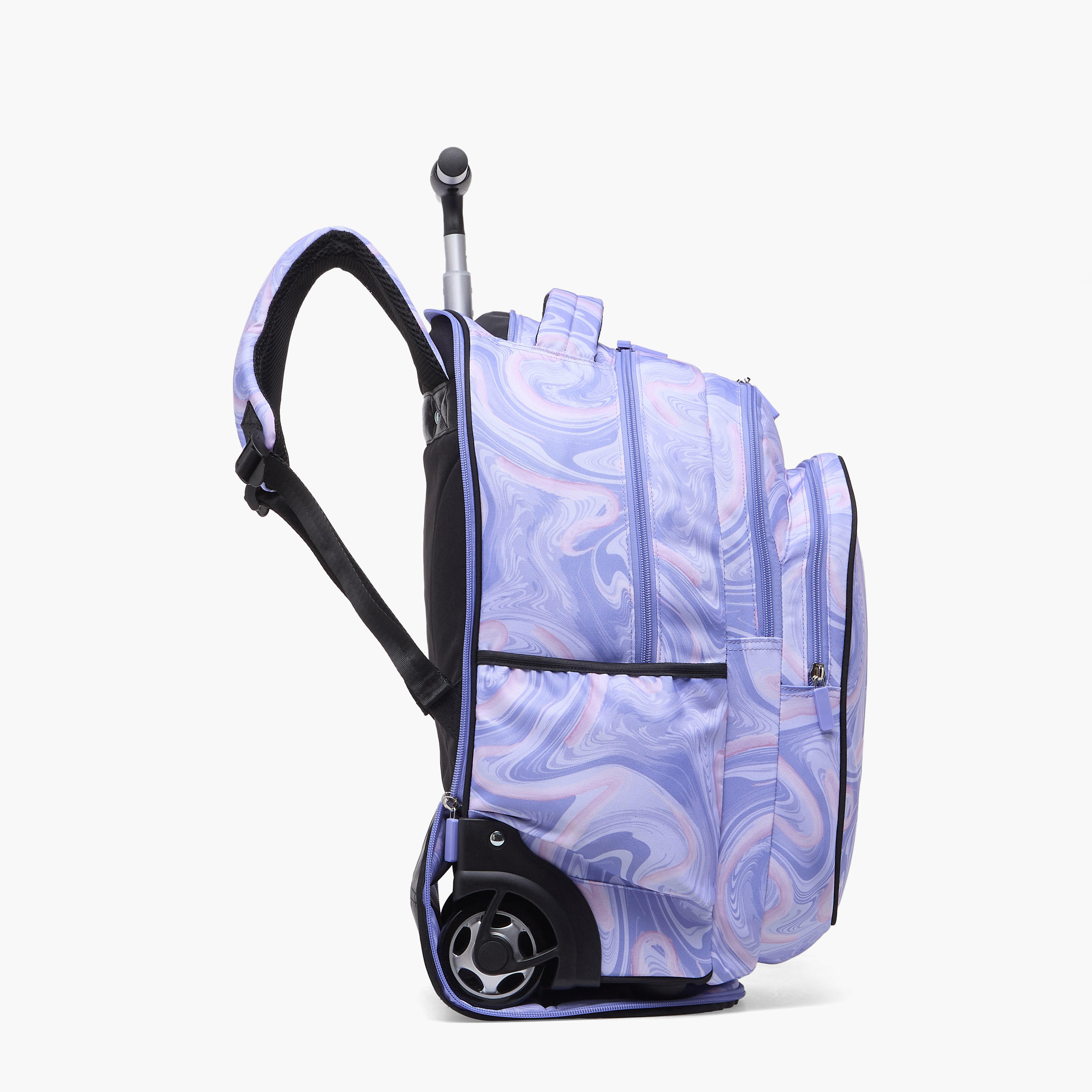 Spirit Marble Print Trolley Bag for Girls 8-13 Years with Shoulder Straps - 20 inches-school-bagsandbackpacks-trolleybags-image-6