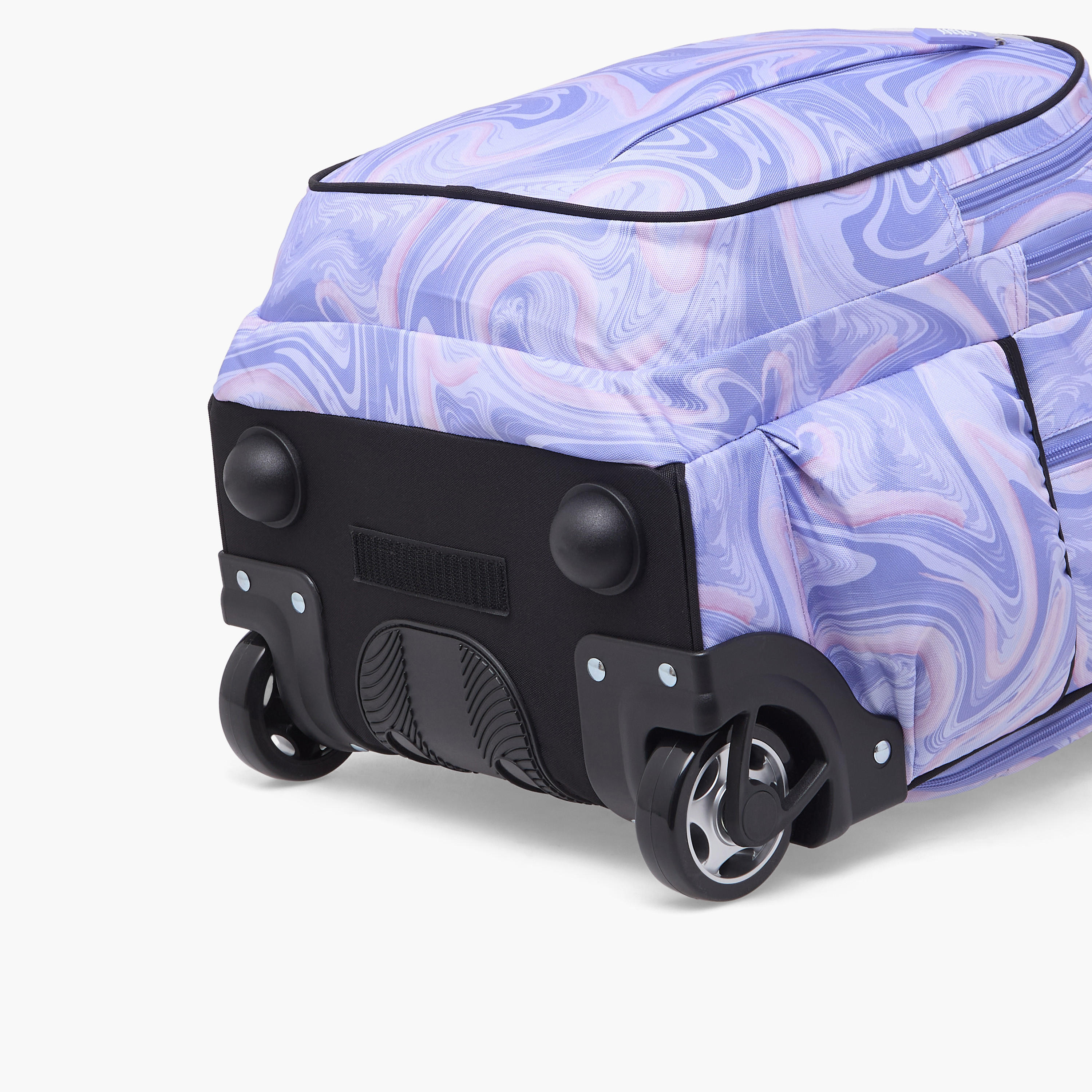 Spirit Marble Print Trolley Bag for Girls 8-13 Years with Shoulder Straps - 20 inches-school-bagsandbackpacks-trolleybags-image-9