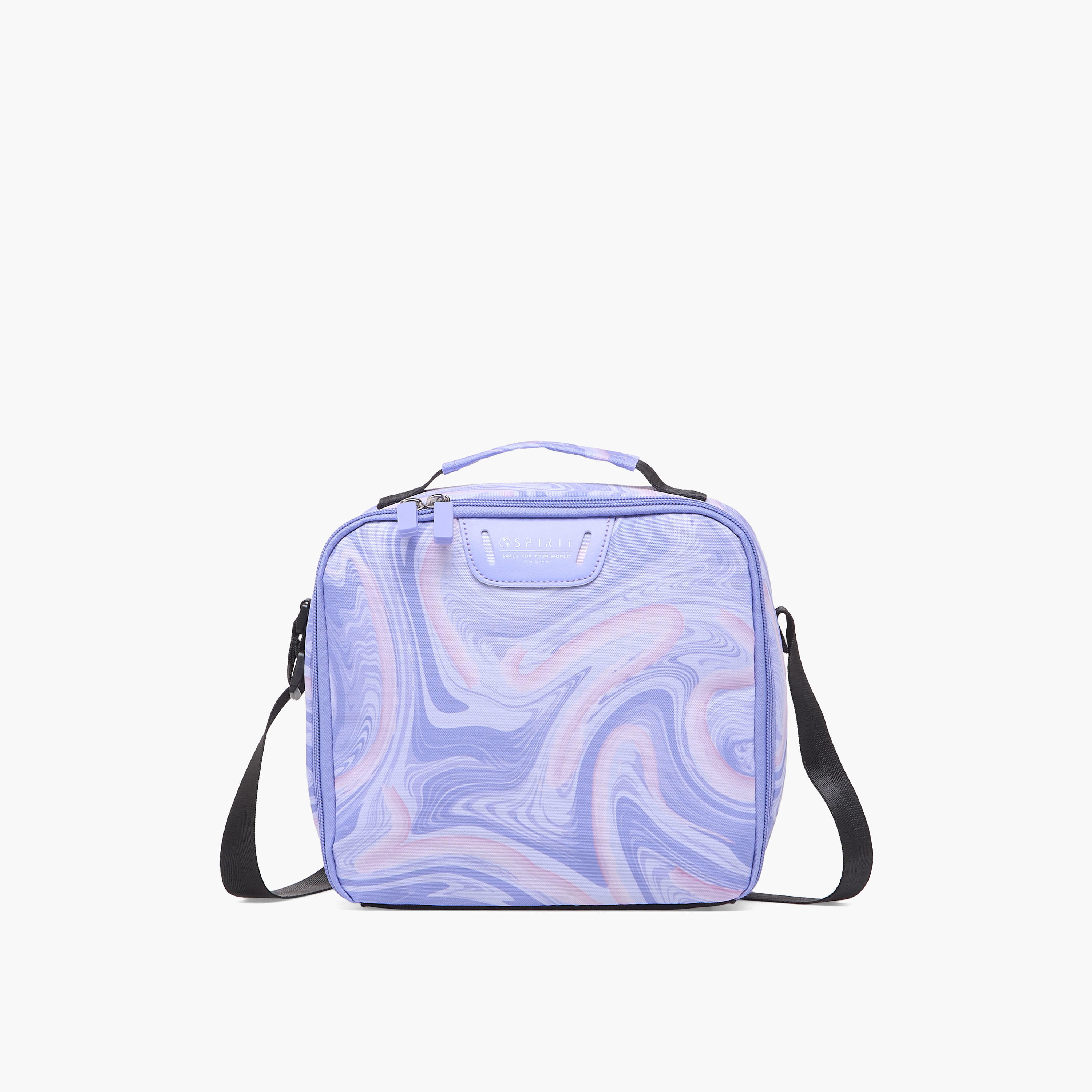 Spirit Marble Print Lunch Bag for Girls 8-13 Years with Zip Closure-school-lunchessentials-lunchbags-image-1