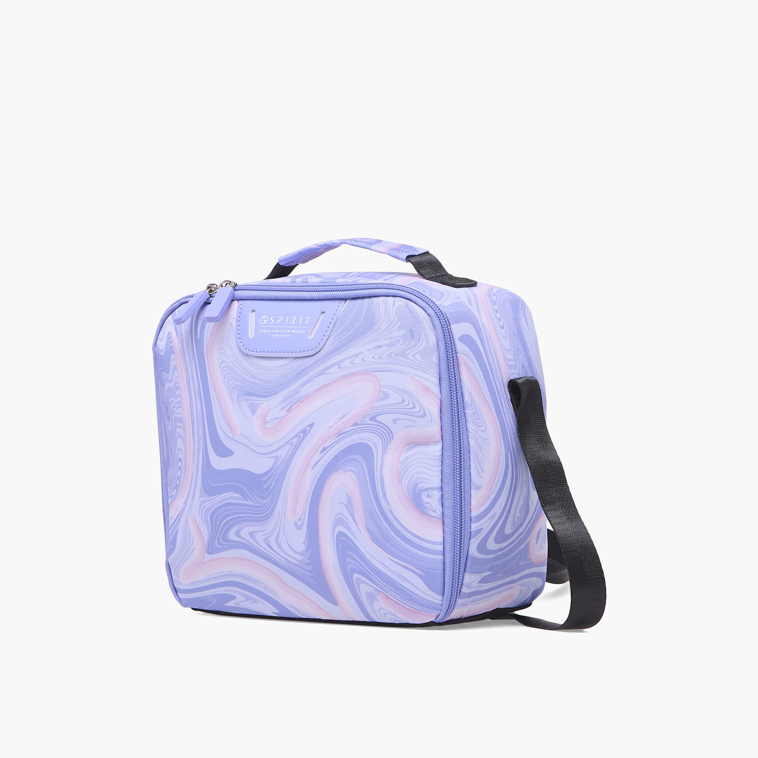 Spirit Marble Print Lunch Bag for Girls 8-13 Years with Zip Closure-school-lunchessentials-lunchbags-image-2