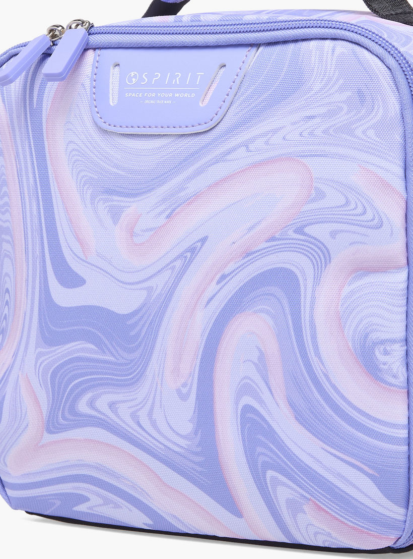 Spirit Marble Print Lunch Bag for Girls 8-13 Years with Zip Closure-school-lunchessentials-lunchbags-image-3