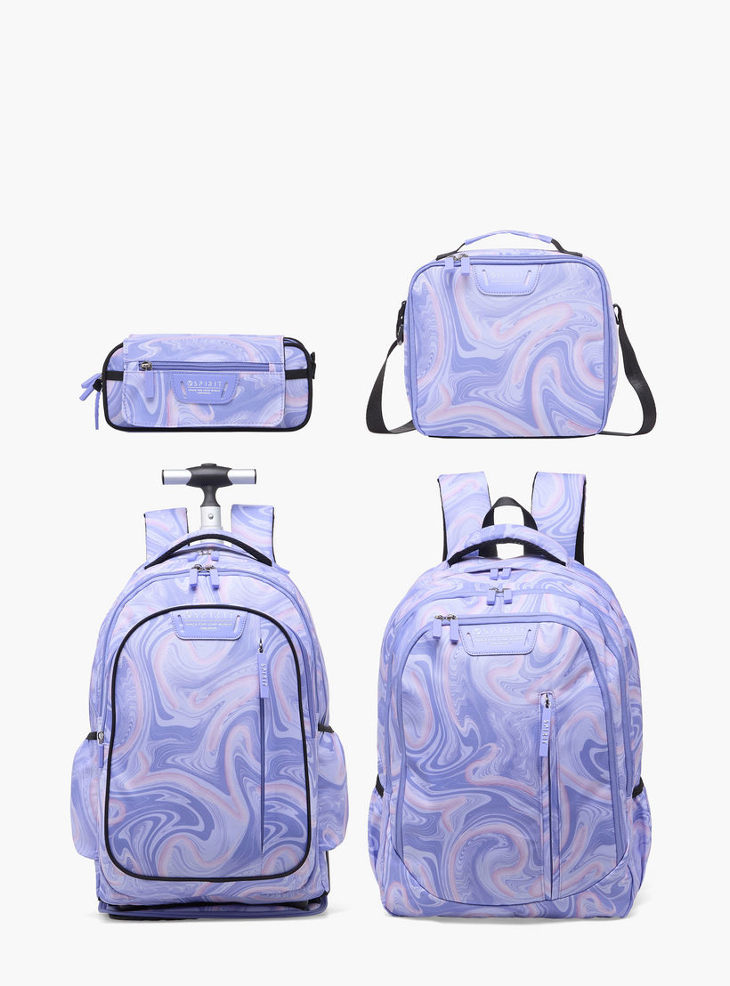 Spirit Marble Print Lunch Bag for Girls 8-13 Years with Zip Closure-school-lunchessentials-lunchbags-image-8