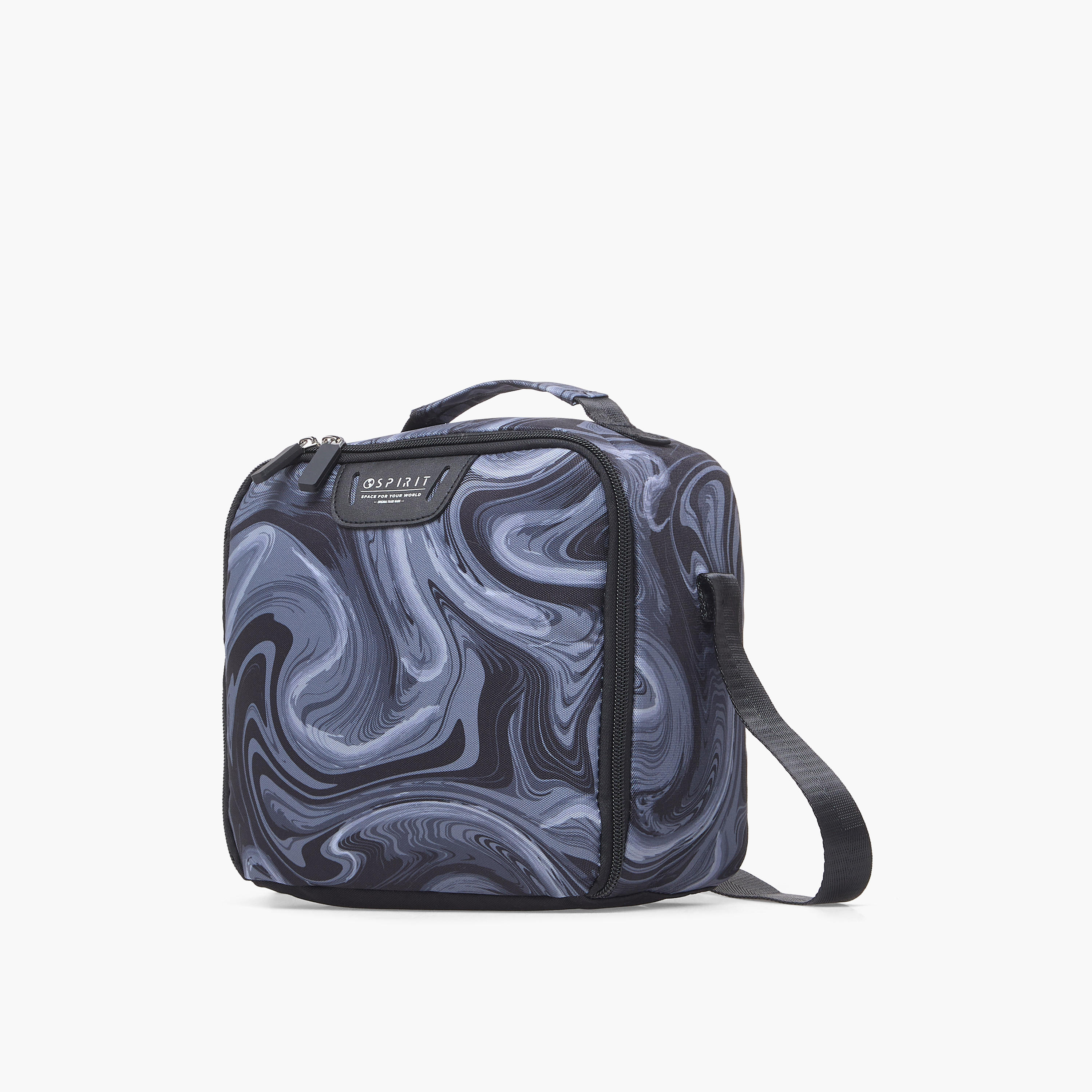 Spirit Marble Print Lunch Bag for Boys 8-13 Years with Zip Closure-school-lunchessentials-lunchbags-image-2