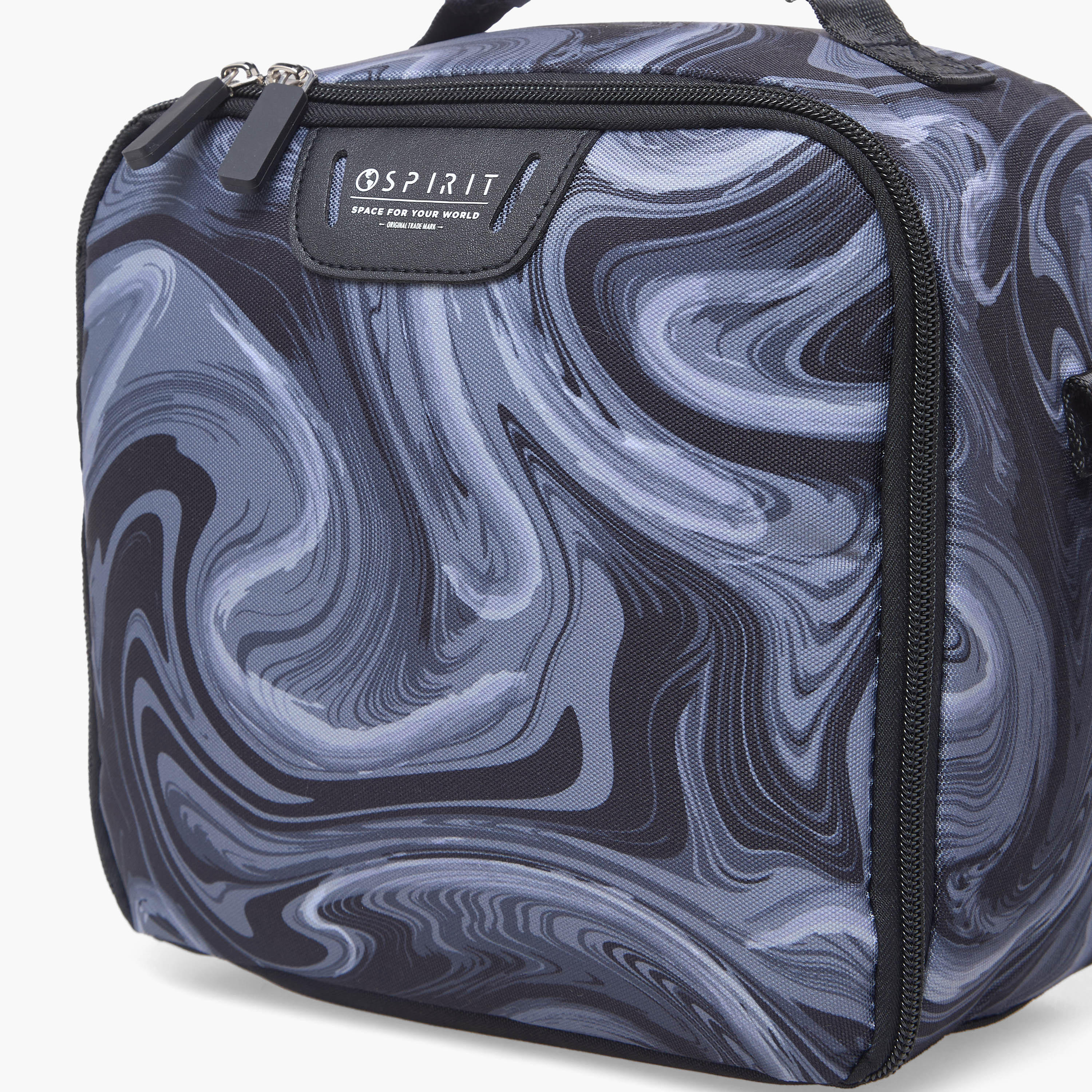 Spirit Marble Print Lunch Bag for Boys 8-13 Years with Zip Closure-school-lunchessentials-lunchbags-image-3