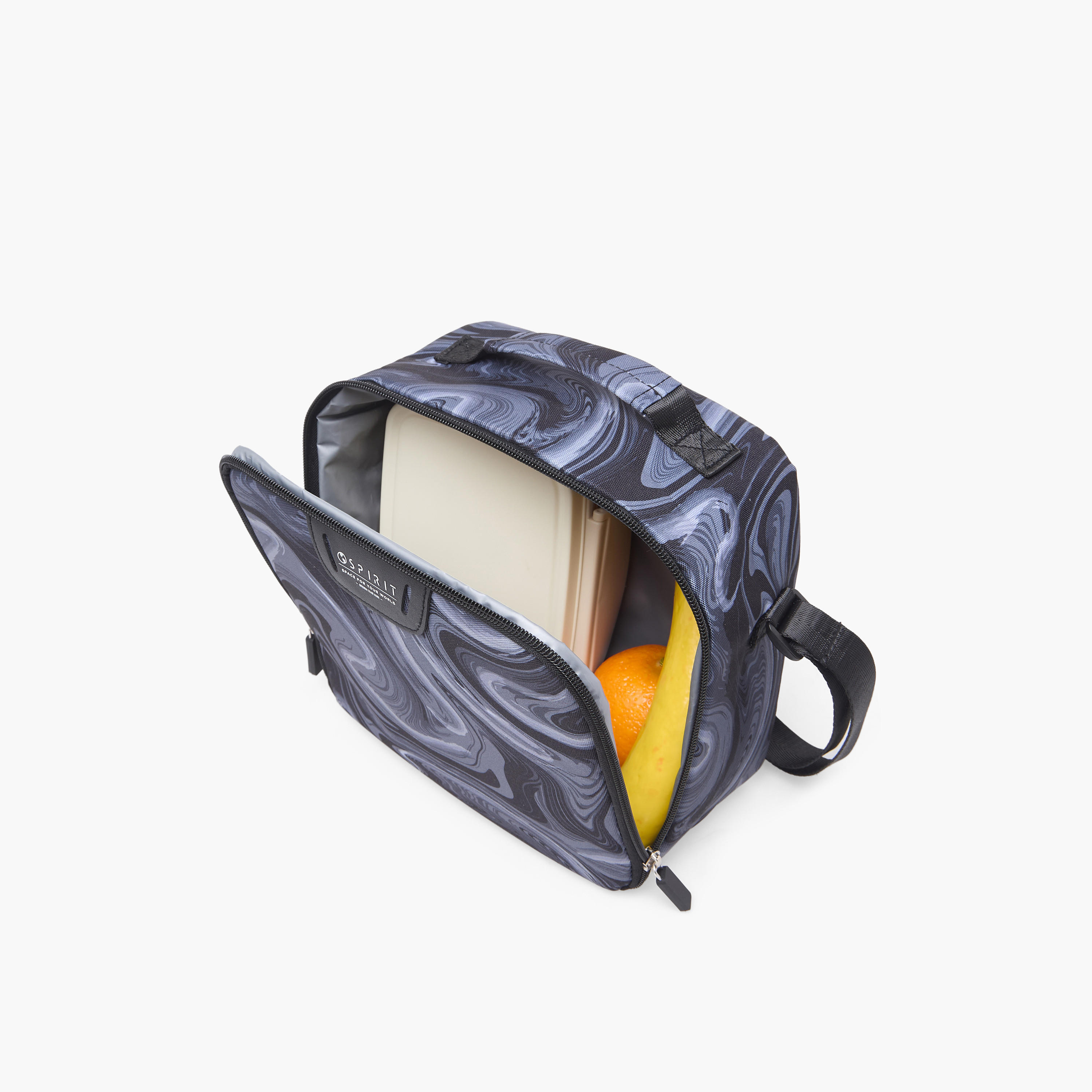 Spirit Marble Print Lunch Bag for Boys 8-13 Years with Zip Closure-school-lunchessentials-lunchbags-image-4