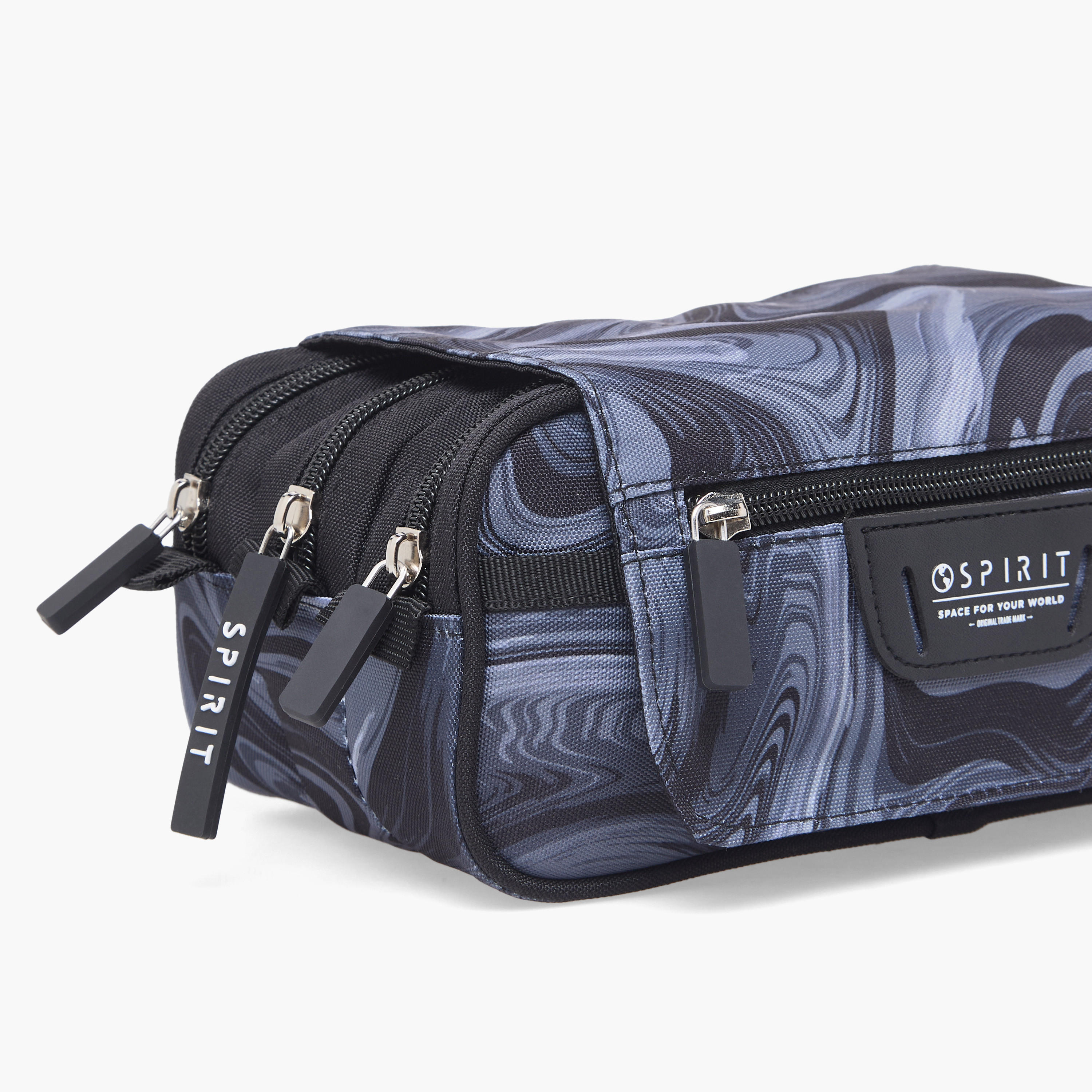 Spirit Swirl Print Pencil Pouch with 3 Compartments-school-stationery-pencilcases-image-3